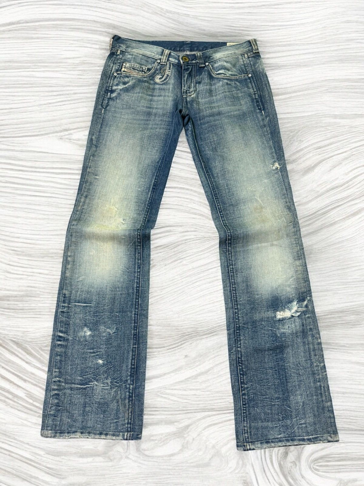 Hysteric Glamour FLARE DIESEL INDUSTRY COW LEATHER LOW RISE DENIM Size US 29 - 1 Thumbnail