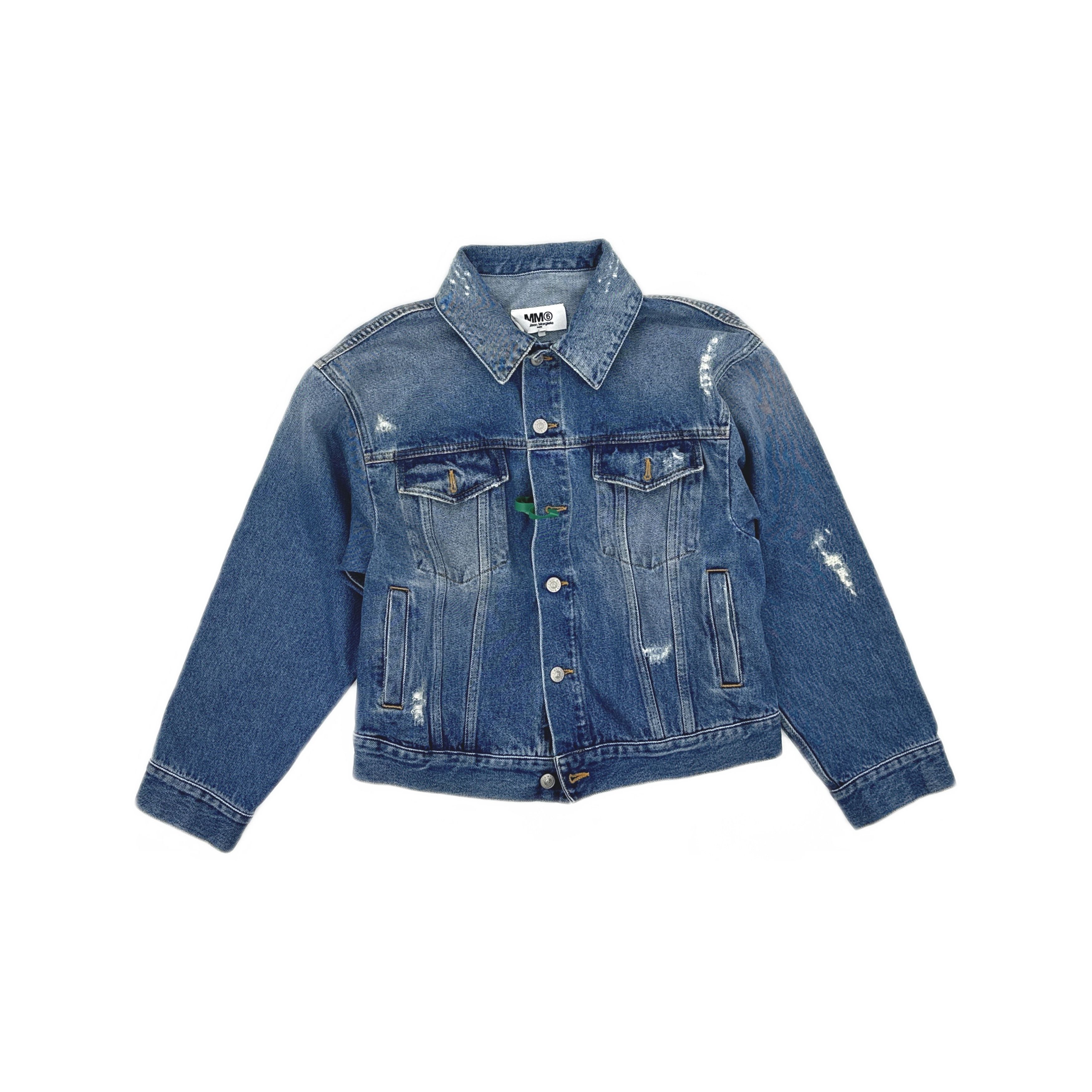 MM6 MM6 Maison Margiela Distressed Denim Jacket Size 38 Size XS / US 0-2 / IT 36-38 - 1 Thumbnail