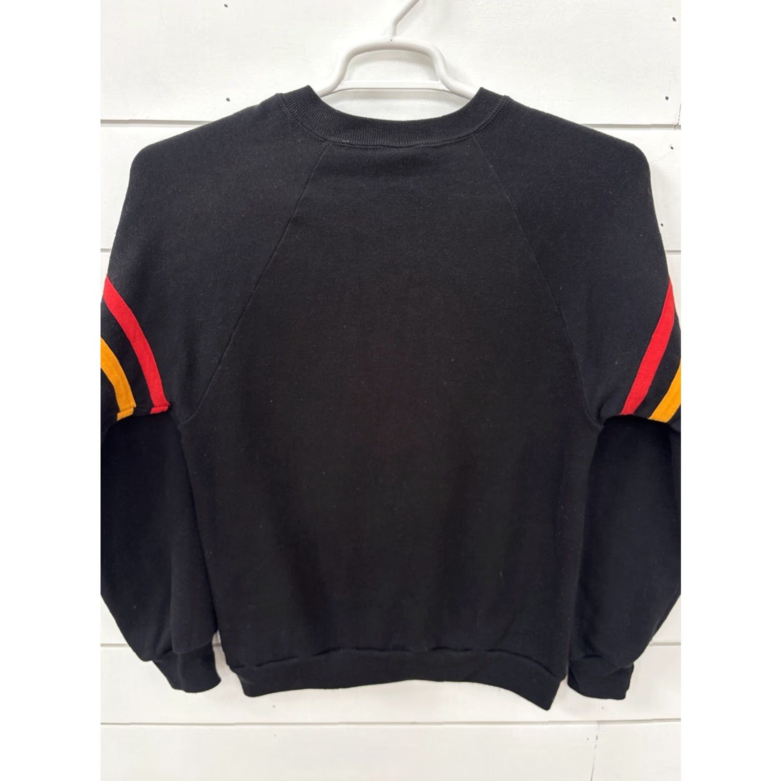 Disney VTG Disney Mickey Mouse Black Raglan Crewneck Sweatshirt M Adults Charcoal Graphic Print 80s 90s Y2K Pullover Mens Womens Size US M / EU 48-50 / 2 - 4 Thumbnail
