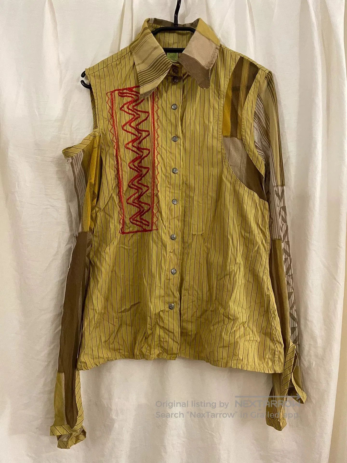 Save The Duck Save the Queen! Vintage Striped Shirt. Size L / US 10 / IT 46 - 1 Thumbnail