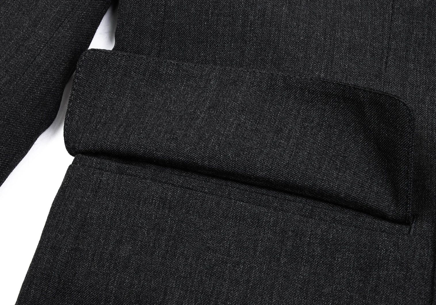 Jean Paul Gaultier Wool Pocket Design Peak Lapel Jacket Charcoal 48 Size US M / EU 48-50 / 2 - 9 Thumbnail
