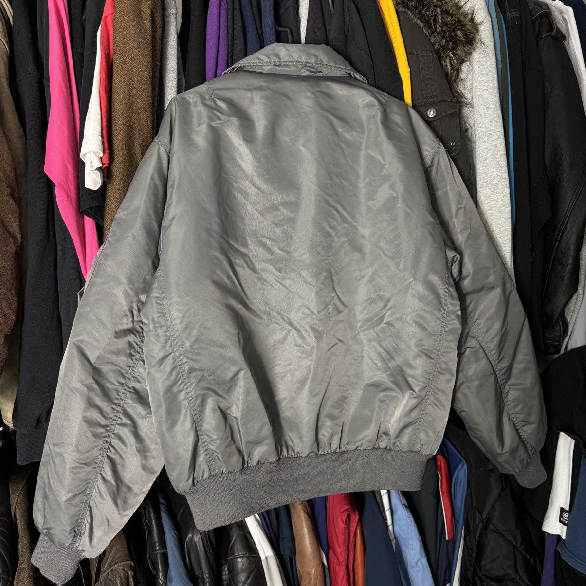 Japanese Brand × Vintage Vintage Silver Boxy Bomber Jacket Baggy Japan Flyers M1 Size US M / EU 48-50 / 2 - 8 Thumbnail