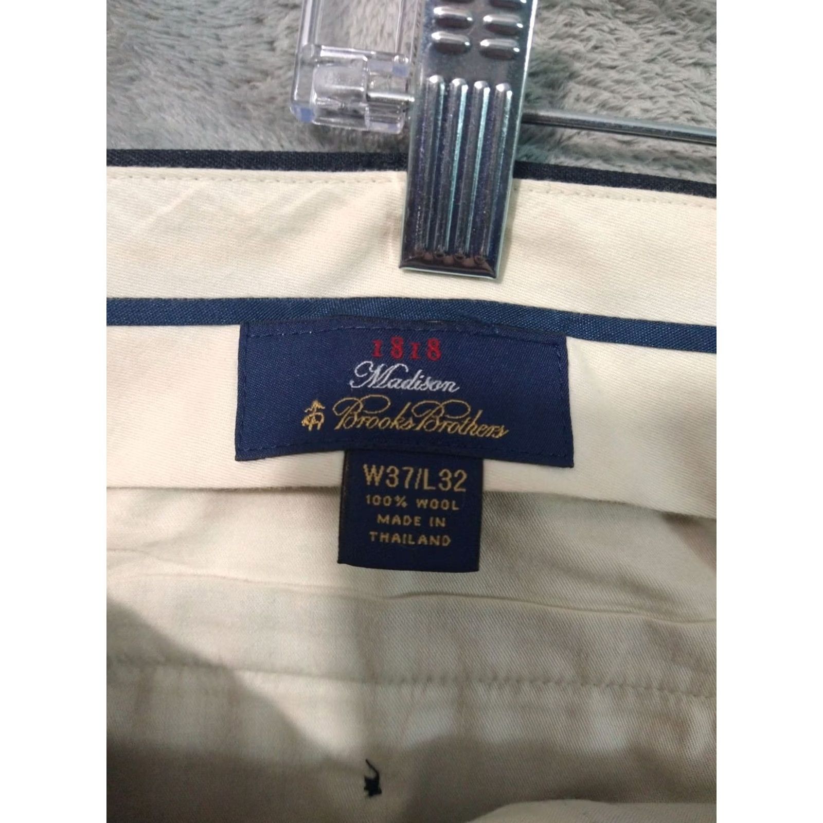 Brooks Brothers Brooks Brothers Pants Mens 37x32 Gray Wool Madison Fit Pleated Dress Lot of 2 Size US 37 - 7 Thumbnail