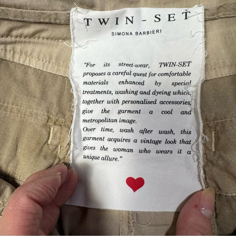TWINSET Twinset Twin-Set Simona Barbieri Linen Blend Beige Trousers Size 28" / US 6 / IT 42 - 6 Thumbnail