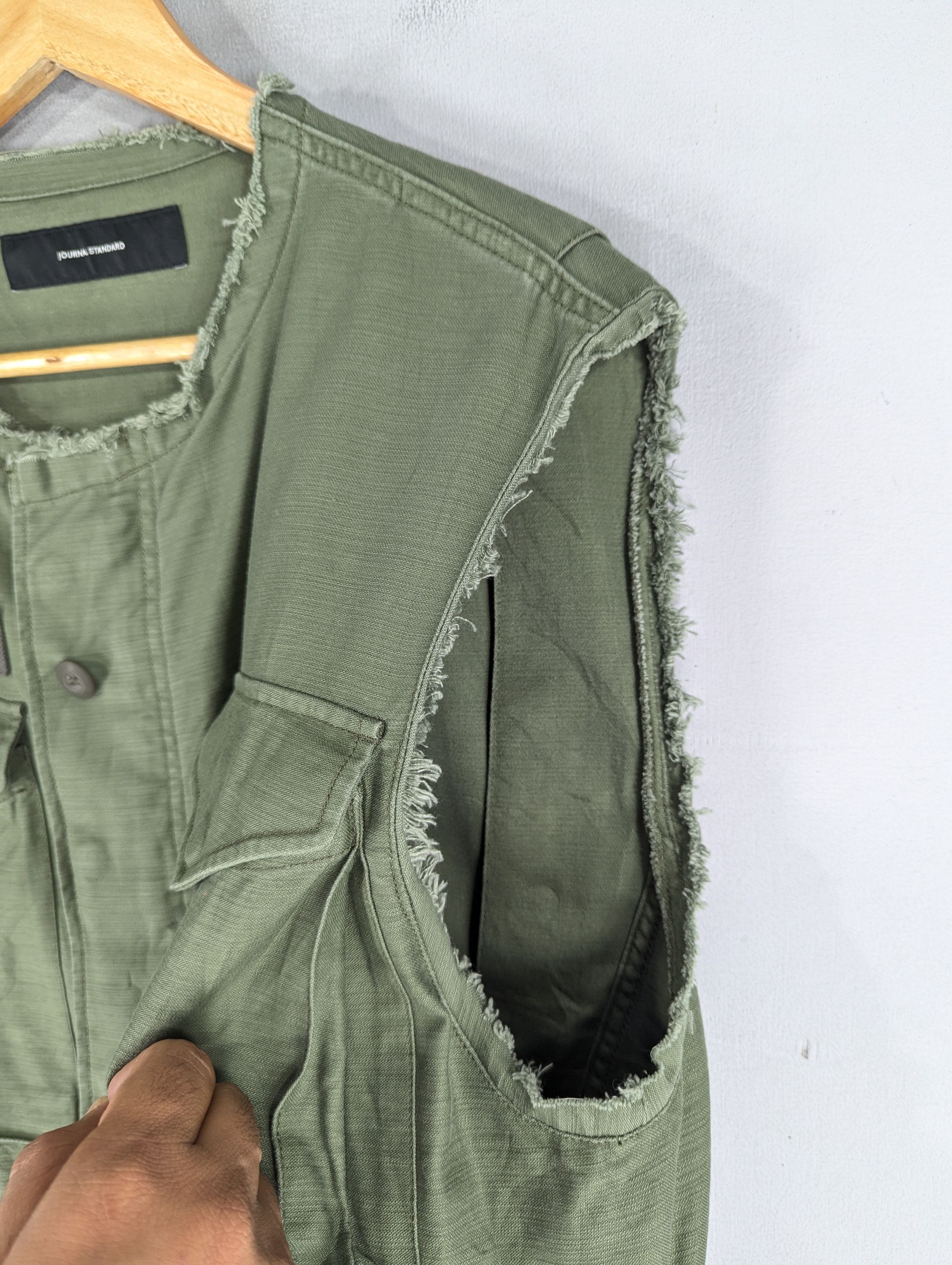 Japanese Brand × Journal Standard Journal Standard Green Army Vest Zipper Jacket Size US L / EU 52-54 / 3 - 7 Thumbnail
