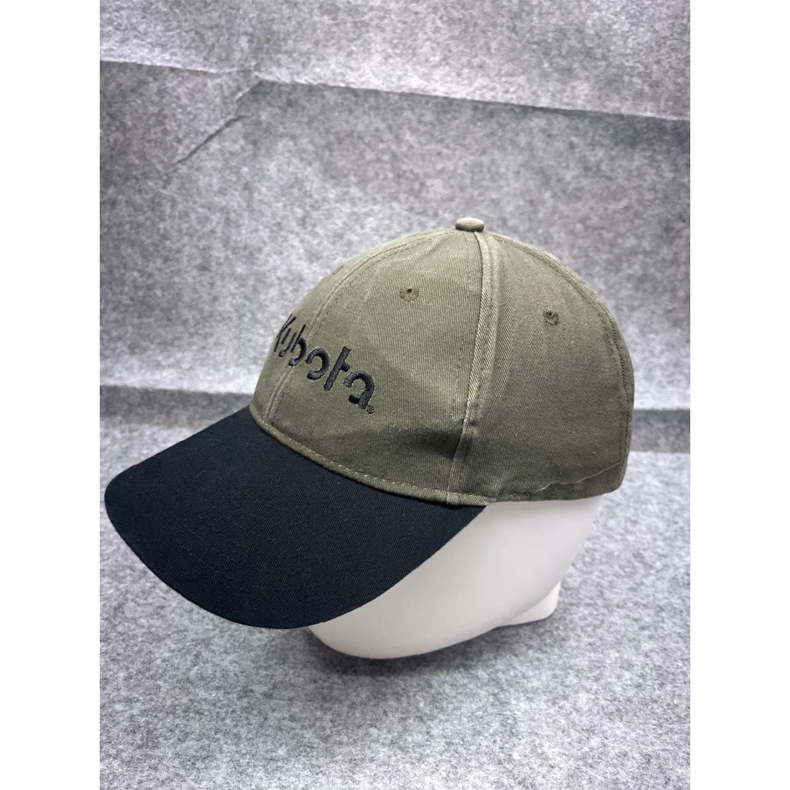 Equipment K-Products Kubota Hat Cap Strap Back Adult One Size Green Cotton Construction Equipment Baseball Cap Mens Size ONE SIZE - 4 Thumbnail