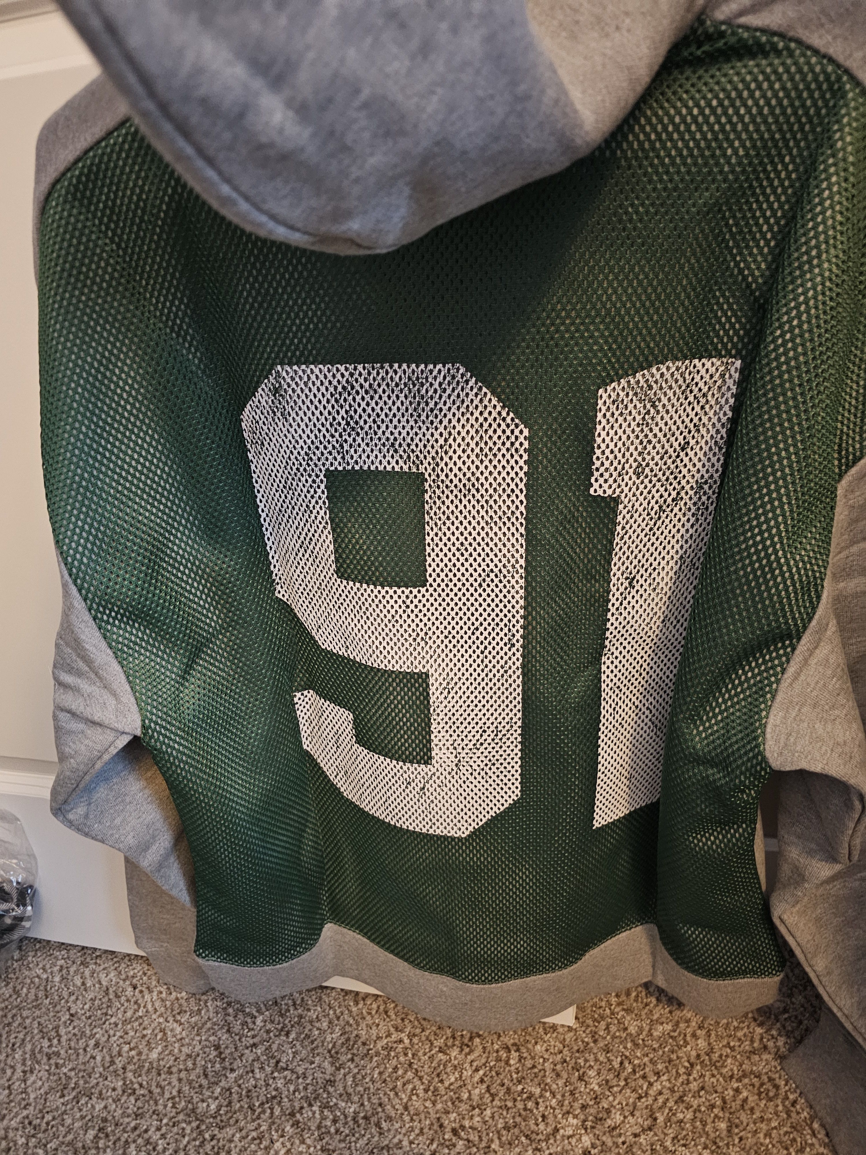 Midnight Organic Midnight Organic Mesh Jersey Throwback Hoodie Size US M / EU 48-50 / 2 - 4 Thumbnail