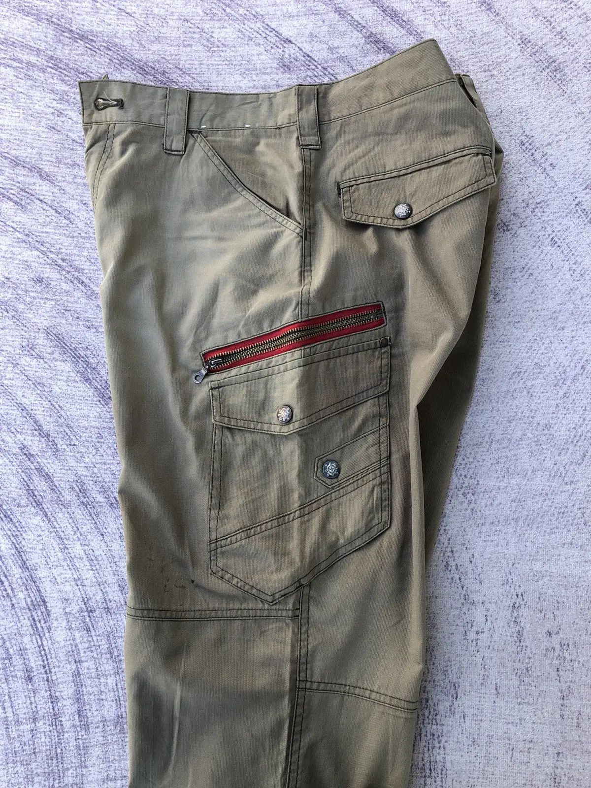 Japanese Brand Faded Cargo Jawin Multipocket Tactical Pants Size US 30 / EU 46 - 16 Thumbnail