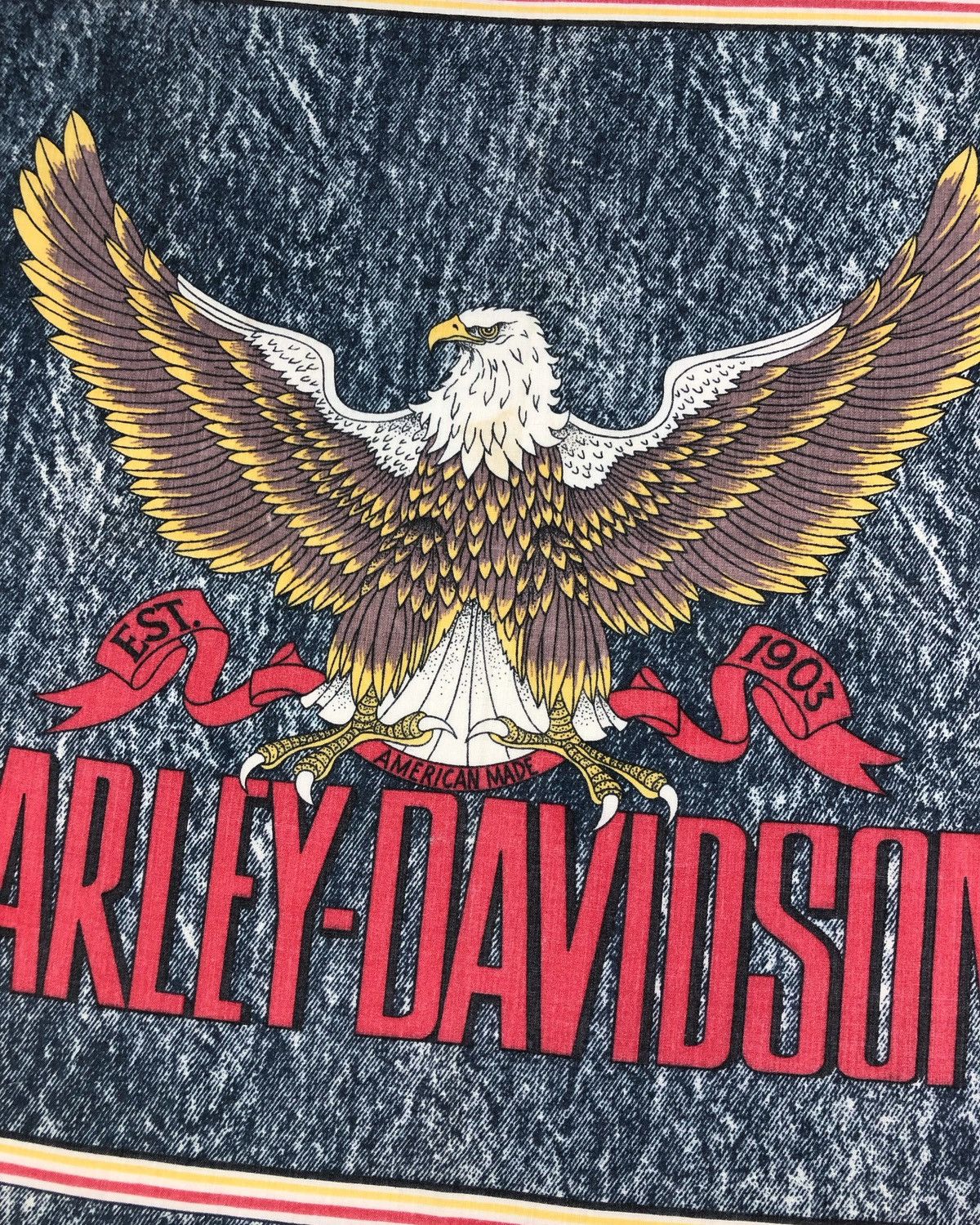 Harley Davidson Rare Vintage Harley Davidson Bandana Made in USA Size ONE SIZE - 2 Thumbnail