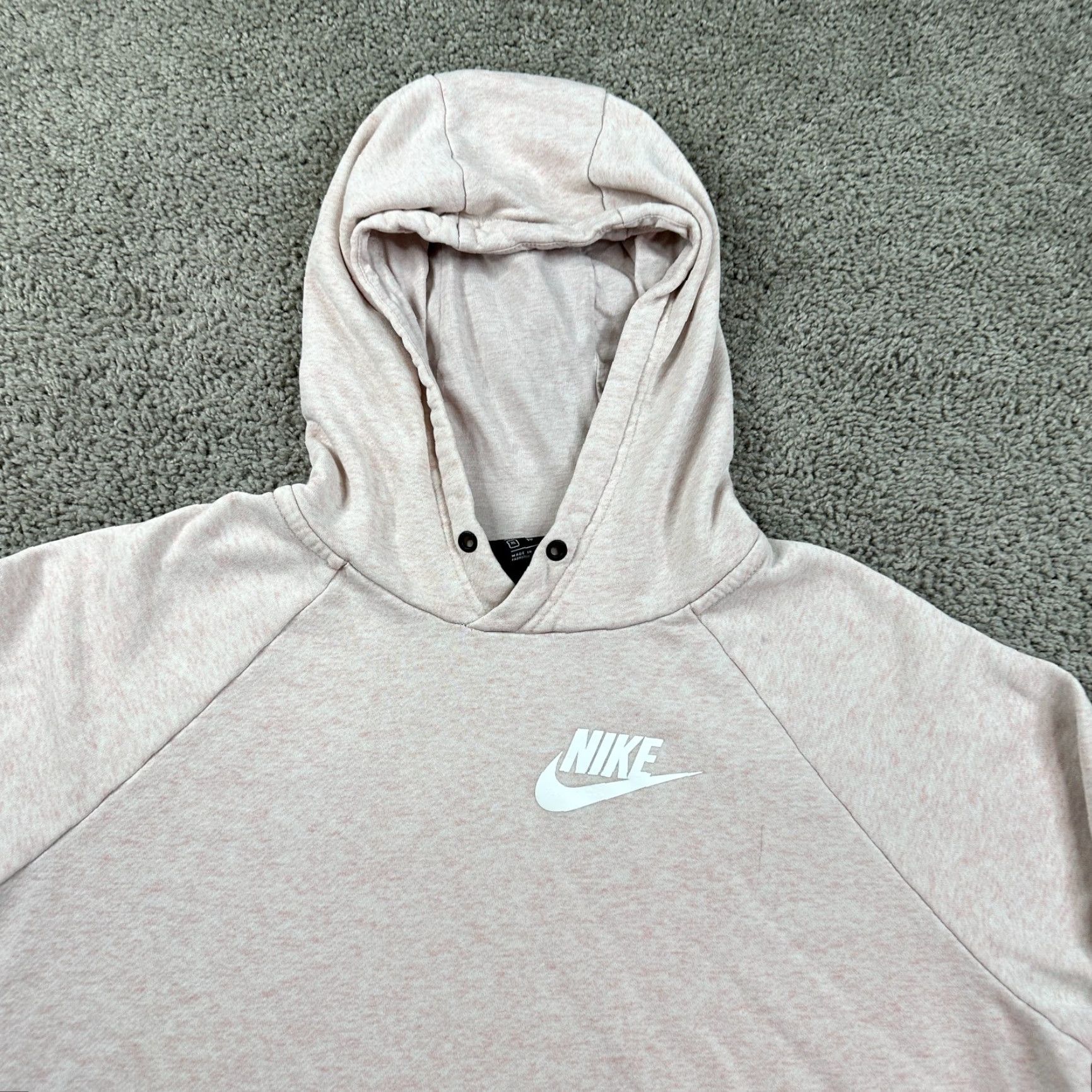 Nike Nike Sportswear Rally Hoodie Womens XL Pink White Swoosh Pullover Hooded Pockets Crew Neck Vintage: No Size XL / US 12-14 / IT 48-50 - 3 Thumbnail