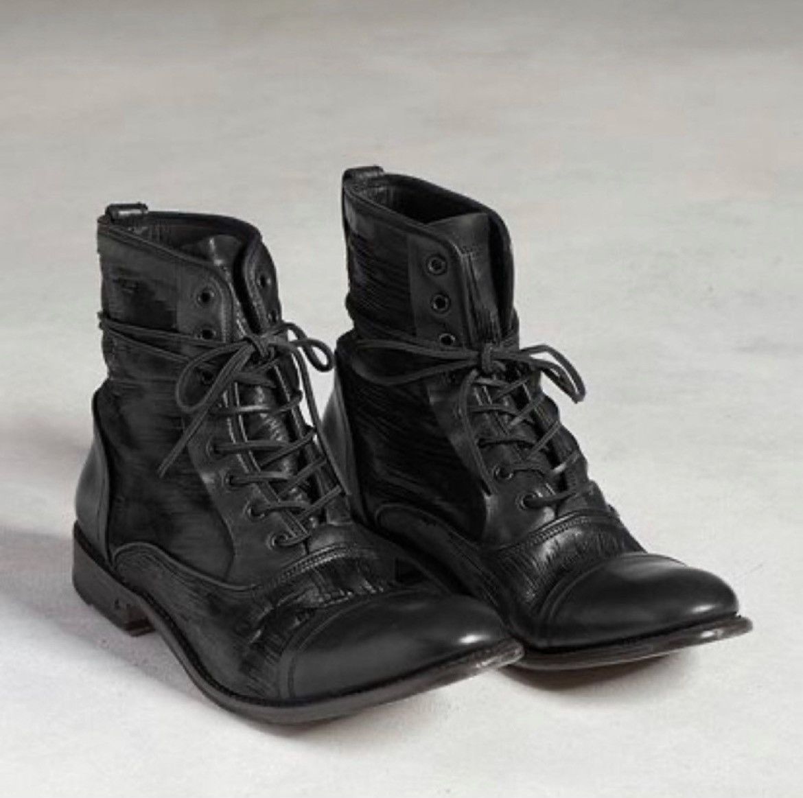 John Varvatos Freeman Raw Edge Scored Leather Boot EU 40 usa 7 Size US 7 / EU 40 - 2 Thumbnail