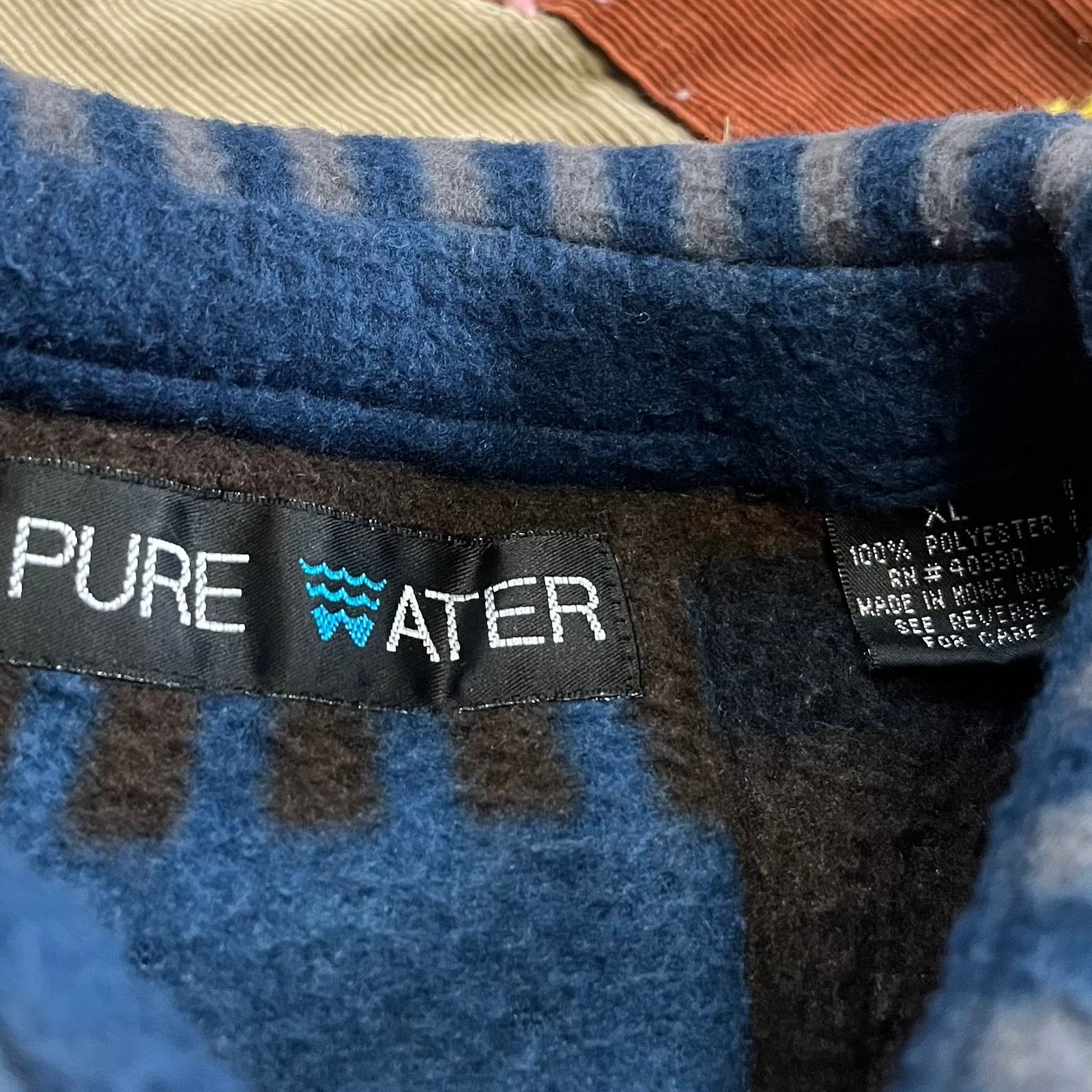 Other Pure Water Brown/Blue/White Bulky Striped Thick Flannel XL Size US XL / EU 56 / 4 - 3 Thumbnail