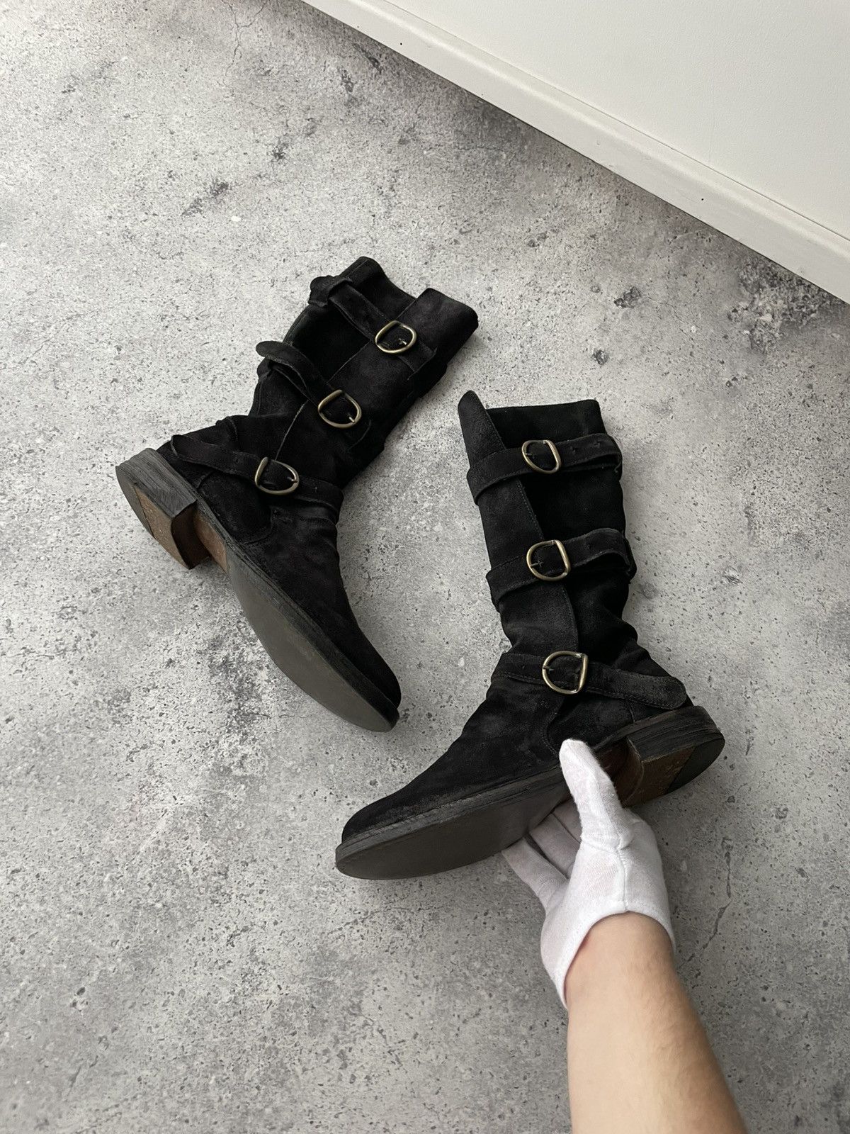 Fiorentini + Baker FIORENTINI+BAKER 3 Buckle Black Suede Iconic Boot Us 7,5 Size US 8 / IT 38 - 2 Thumbnail