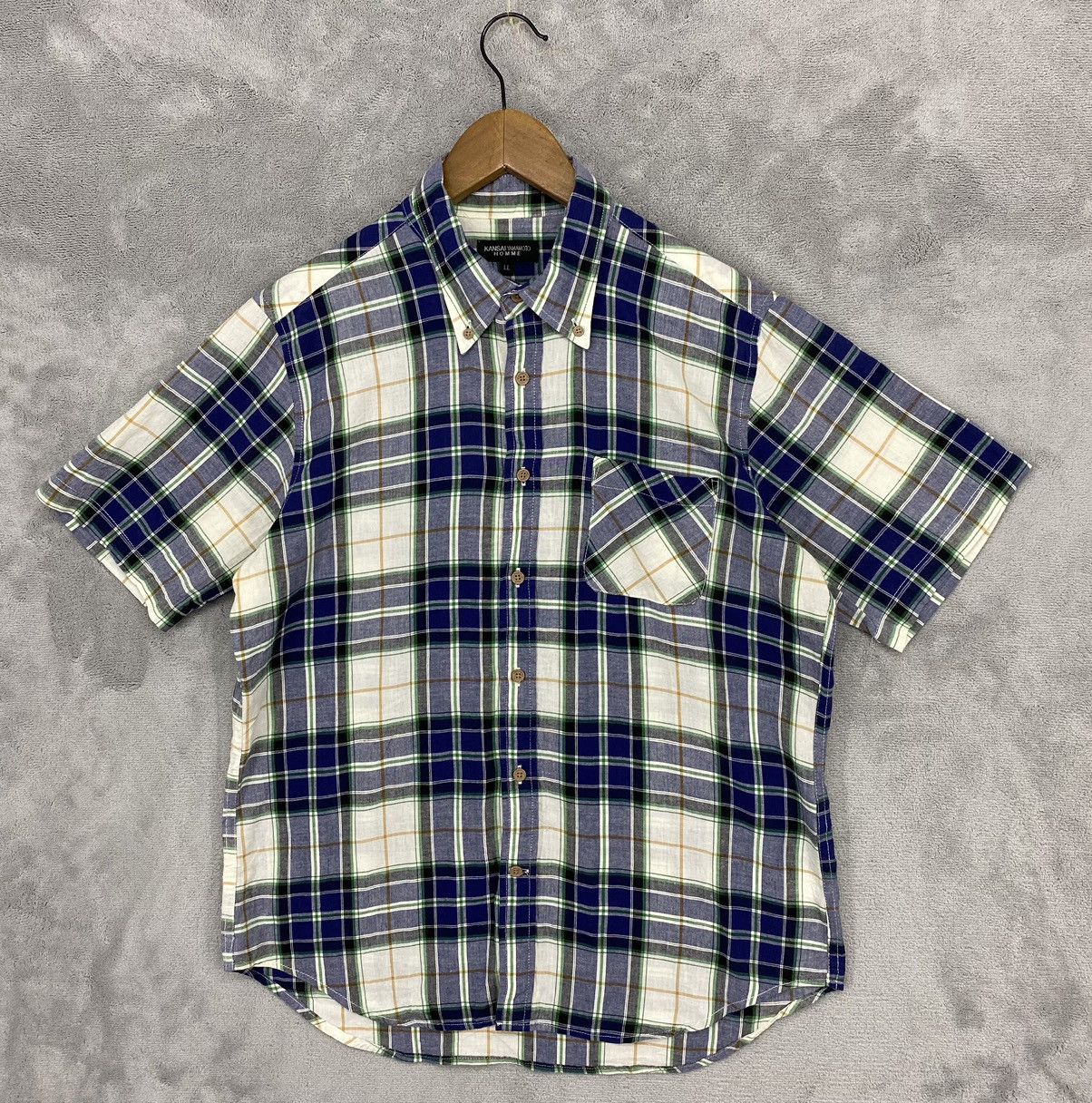 Vintage KANSAI YAMAMOTO HOMME SHIRTS BUTTON UP Size US L / EU 52-54 / 3 - 1 Thumbnail