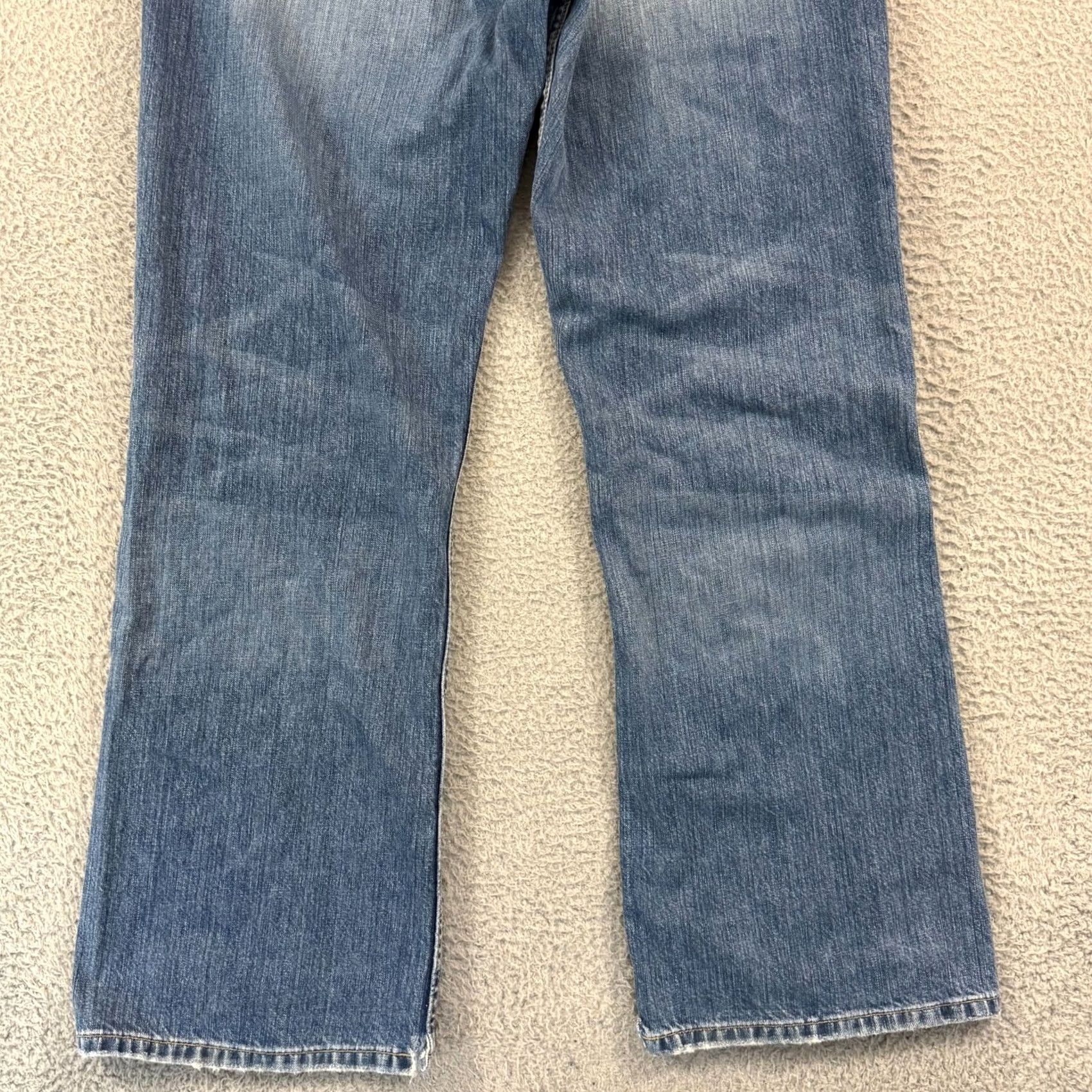Vintage Buckle BKE Jeans Mens 36x32 Tyler Straight Blue Medium Wash Distressed Zip Loose Regular 5-Pocket Denim Cotton Blend USA Cowboy Rock Size US 36 / EU 52 - 5 Thumbnail