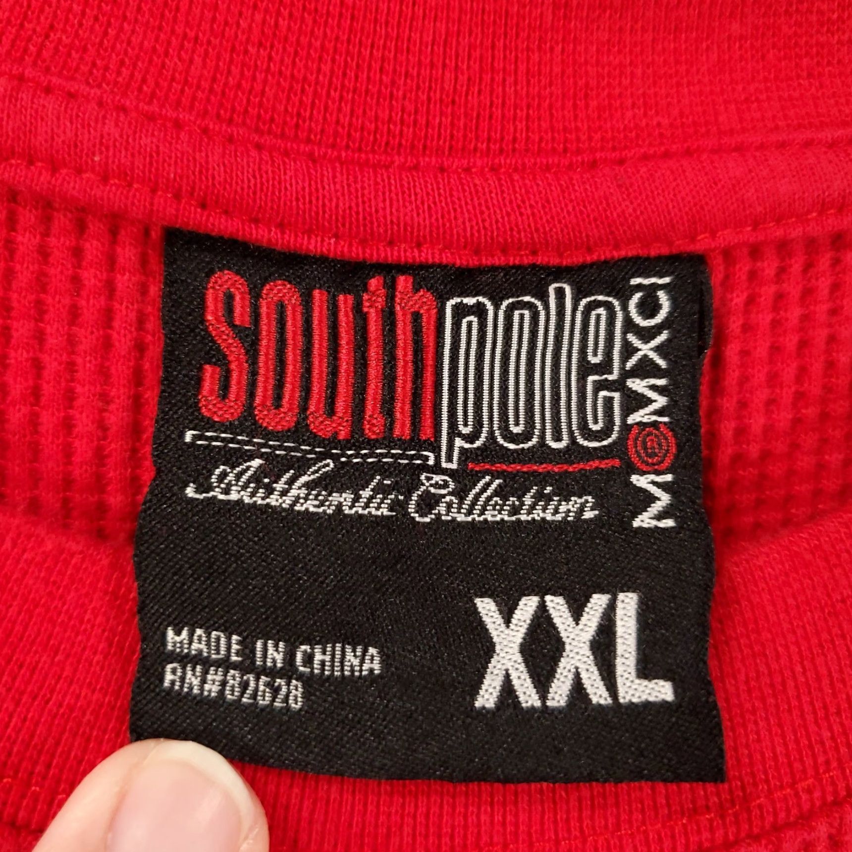 Southpole VINTAGE Southpole Shirt Mens 2XL Red Thermal Knit Crew Neck Long Sleeve Logo 90s Size US XXL / EU 58 / 5 - 5 Thumbnail