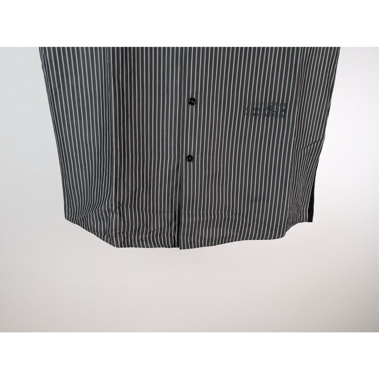 Maison Margiela o1rshd1 striped button-up t-shirt in Black Size US M / EU 48-50 / 2 - 4 Thumbnail