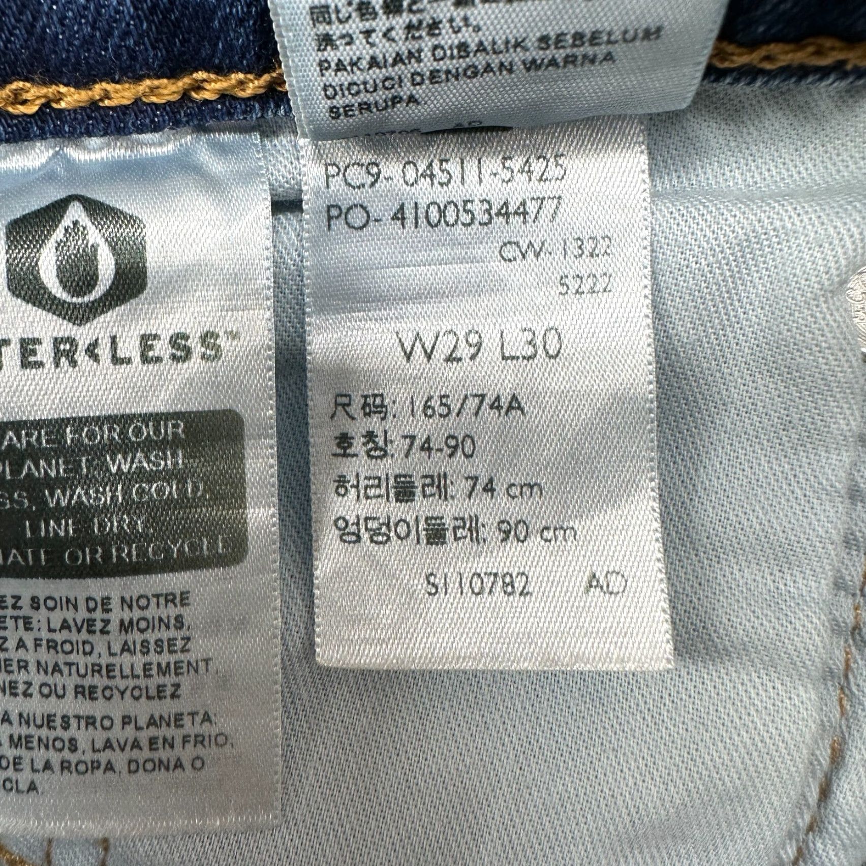 Levi's Levi's 511 Jeans Slim Fit Mens 29x30 Blue Denim Stretch 5-Pocket Zipper Button Regular Waist Mid Rise Slim Style Modern 500 Series USA Size US 29 - 5 Thumbnail