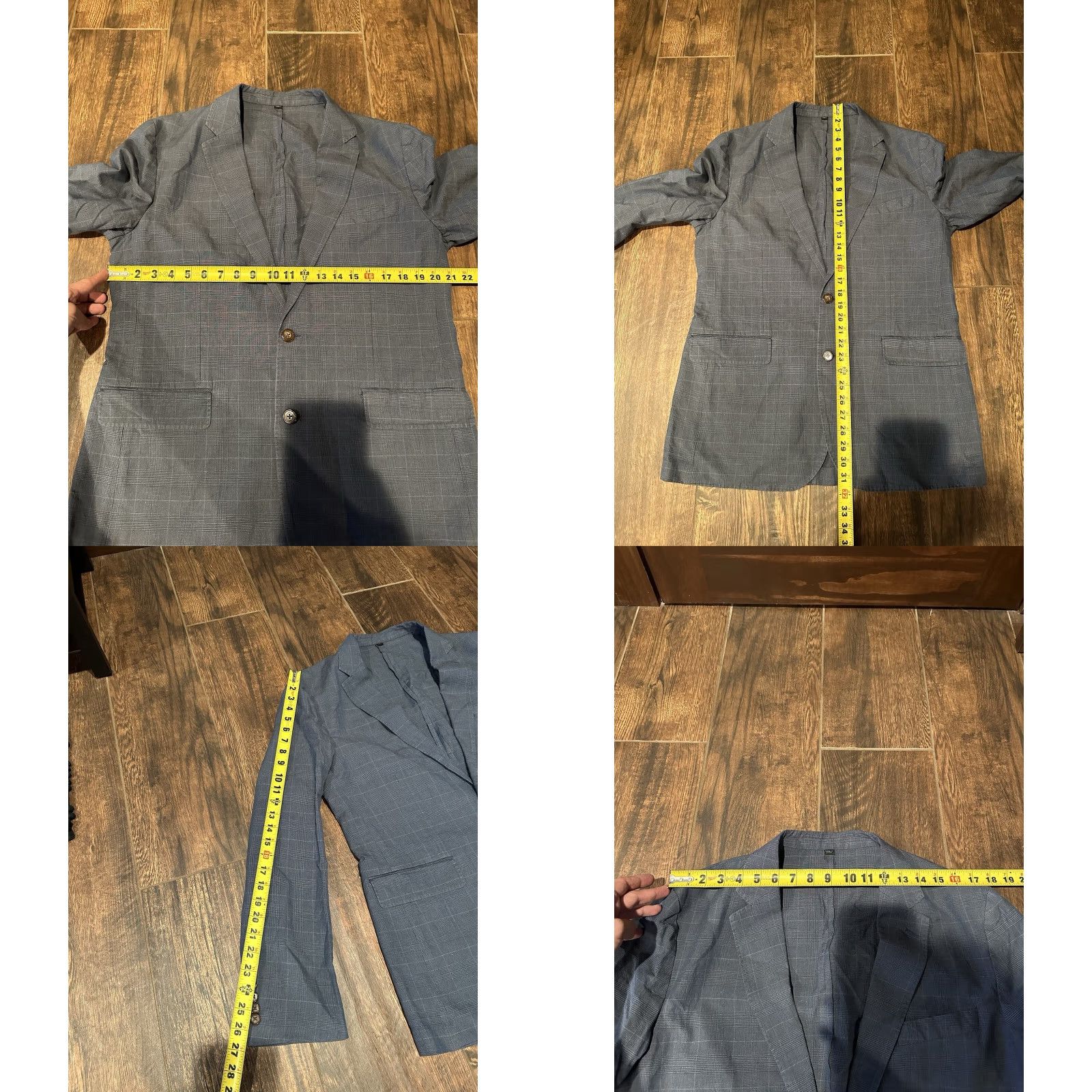 J.Crew NWT J.CREW Sport Coat Plaid Linen Blend Unlined 42L Blue Men's 42L Sports Coat Size US XS / EU 42 / 0 - 9 Thumbnail