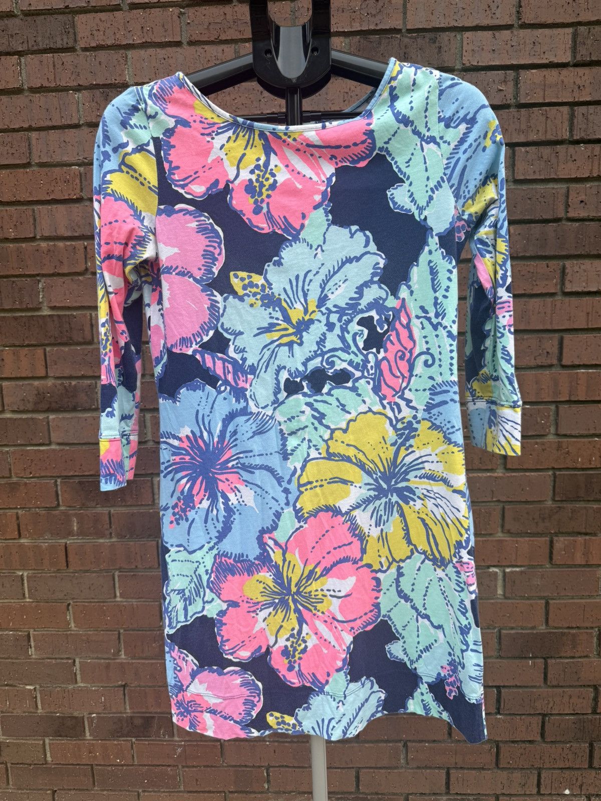 Lilly Pulitzer LILLY PULITZER Marlowe Dress Big Flirt Hibiscus Floral Print Size S / US 4 / IT 40 - 1 Thumbnail