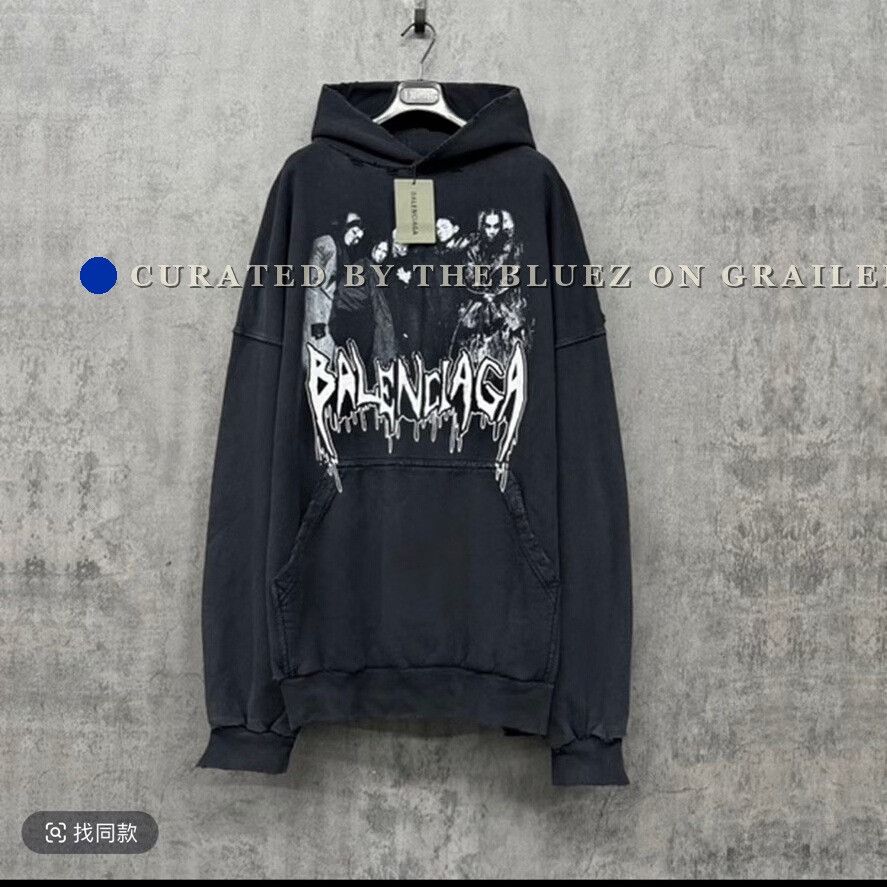 BALENCIAGA ロンT 2017 Balenciaga Balenciaga 2017 Fall Winter Archetype Big Logo Black
