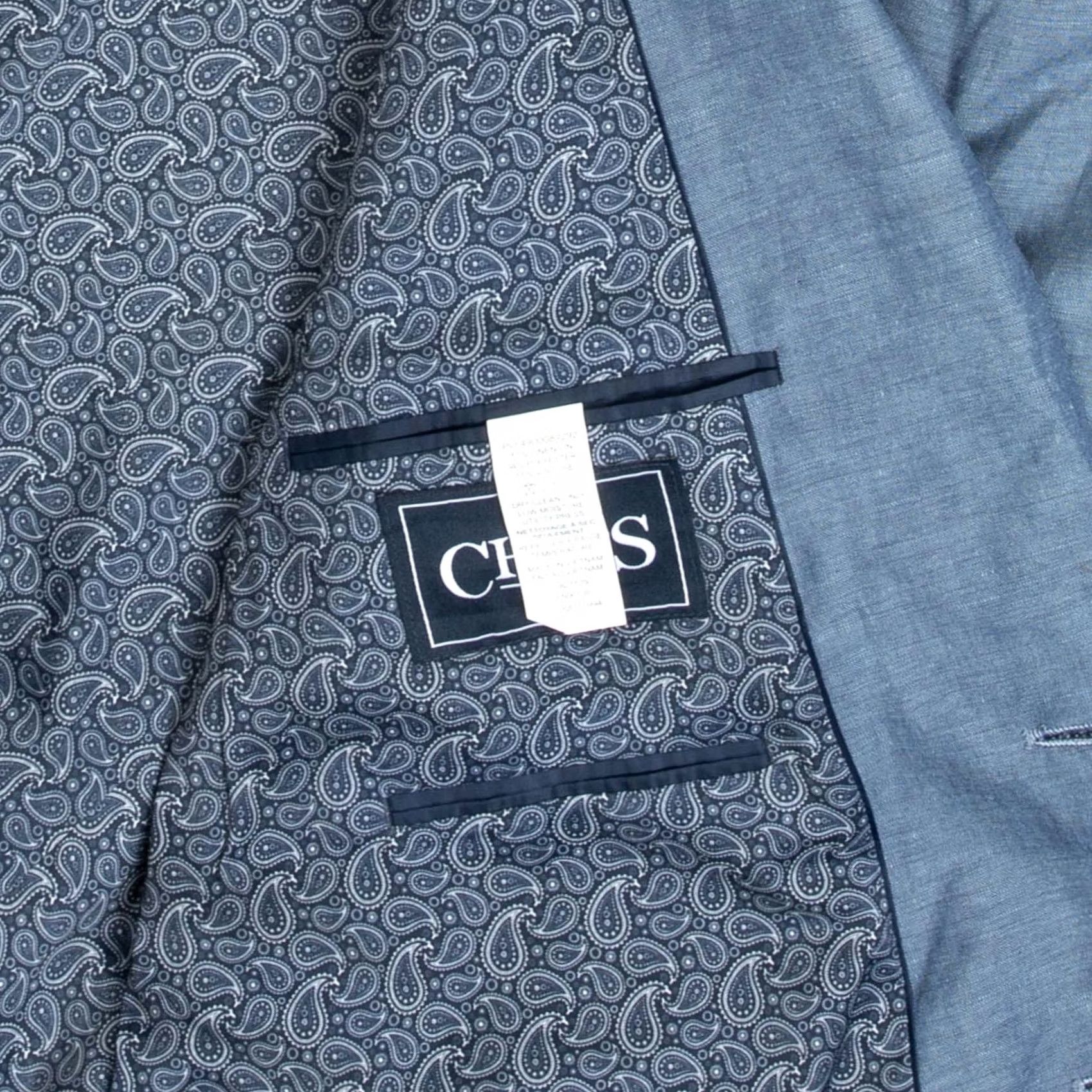 Chaps VINTAGE Chaps Jacket Blazer Suit X-Large Blue Prep 1990s Men's Size 50R - 7 Thumbnail