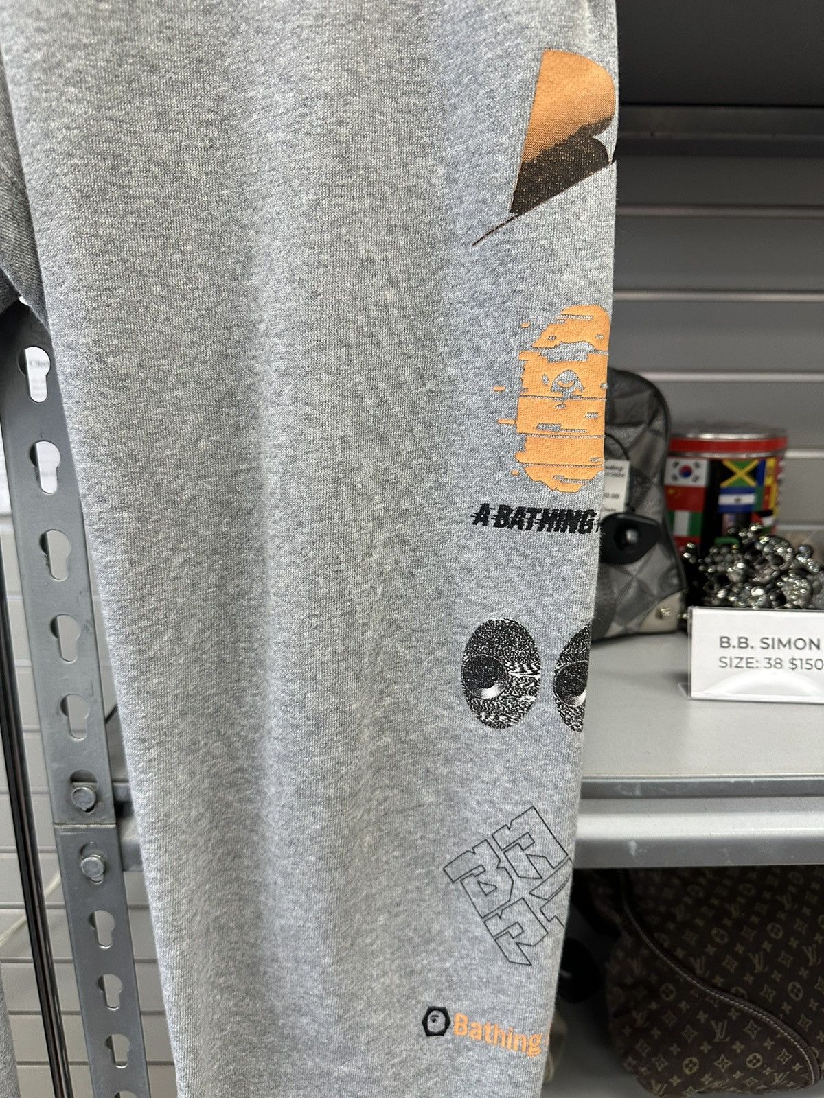 Bape BAPE mutli logo sweatpants joggers gray medium bathing ape Size US 32 / EU 48 - 3 Thumbnail