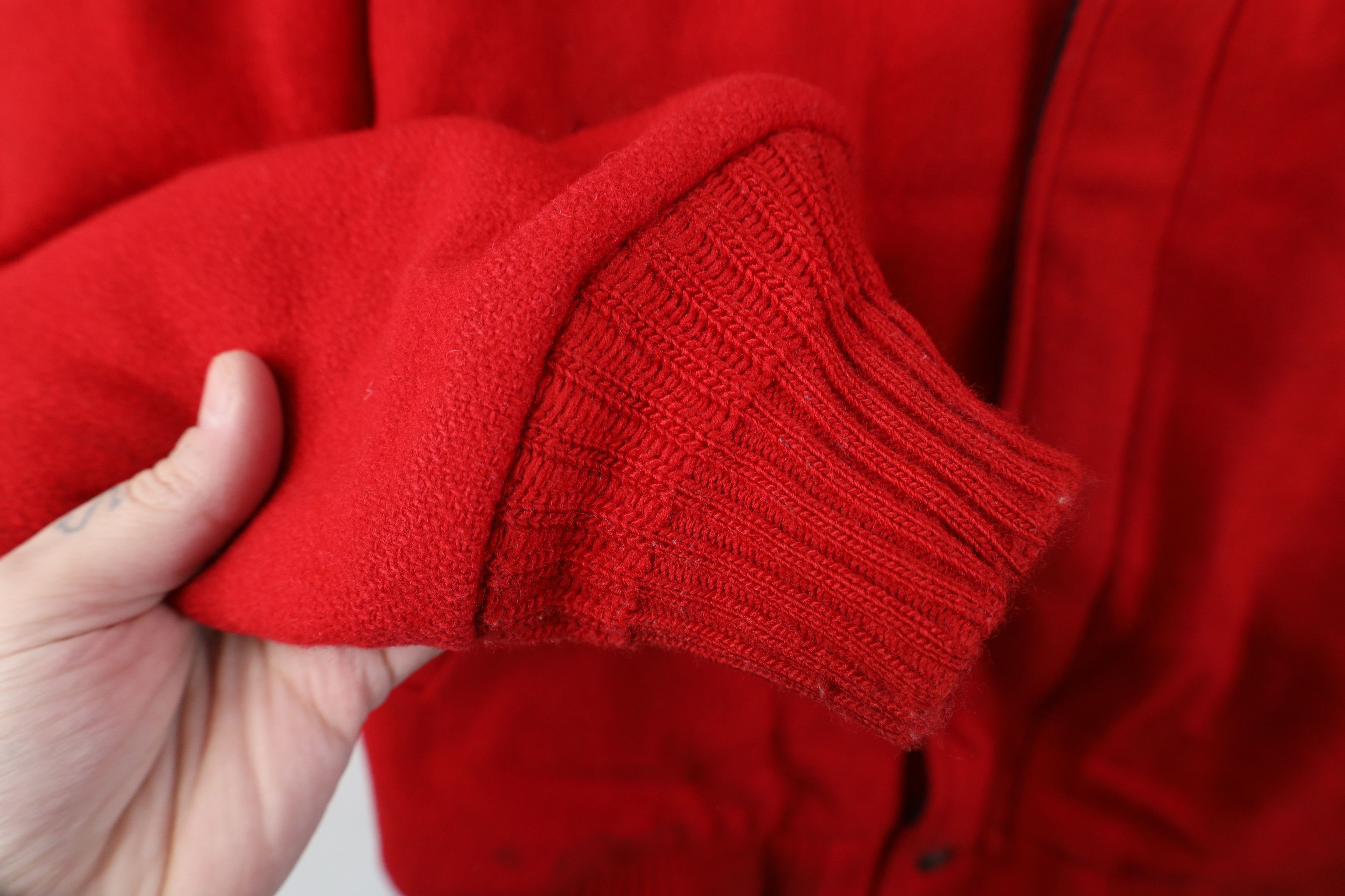 Woolrich Woolen Mills Vintage 90s Woolrich Wool Full Zip Bomber Jacket Red USA Size US XL / EU 56 / 4 - 7 Thumbnail