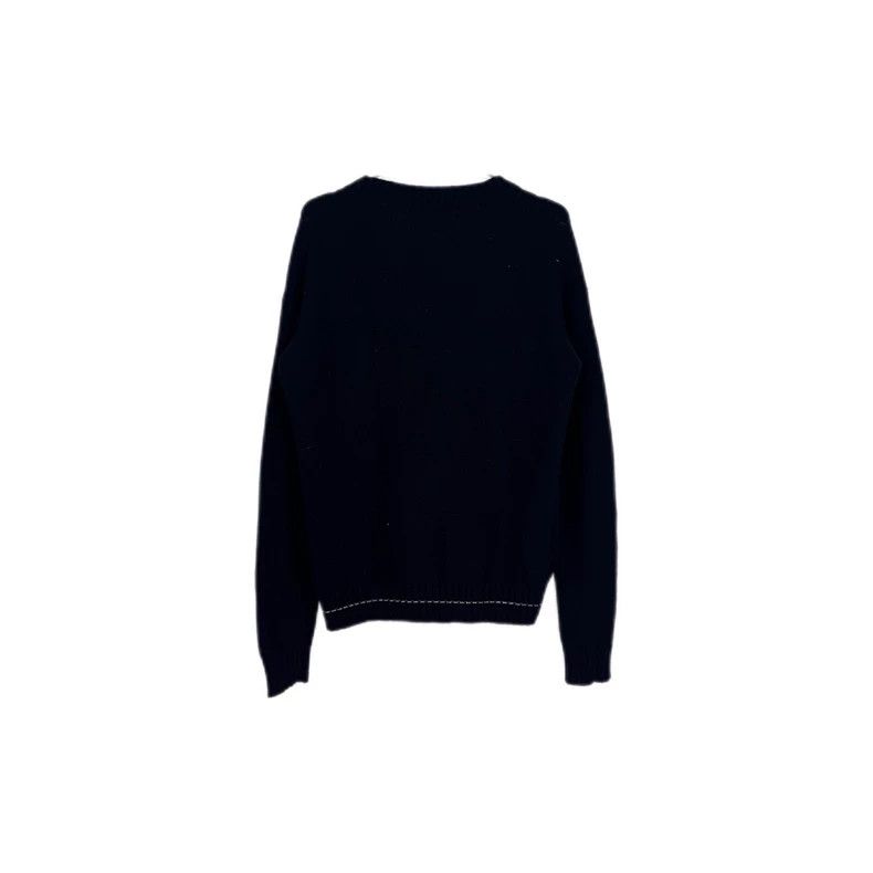 Prada Prada Black classic logo sheep wool cashmere cardigan sweat Size US S / EU 44-46 / 1 - 2 Thumbnail
