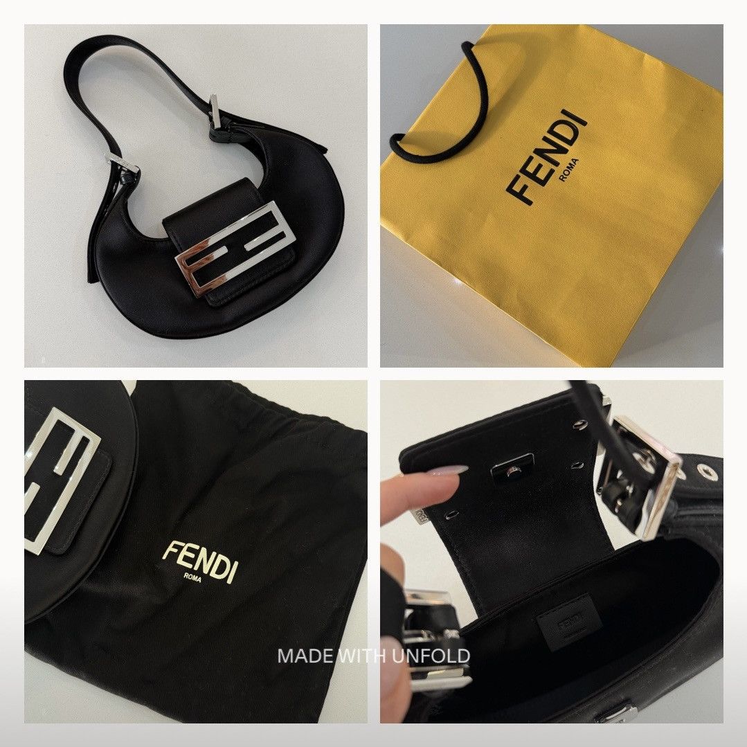 Fendi Fendi Satin Cookie bag in black Size ONE SIZE - 1 Thumbnail