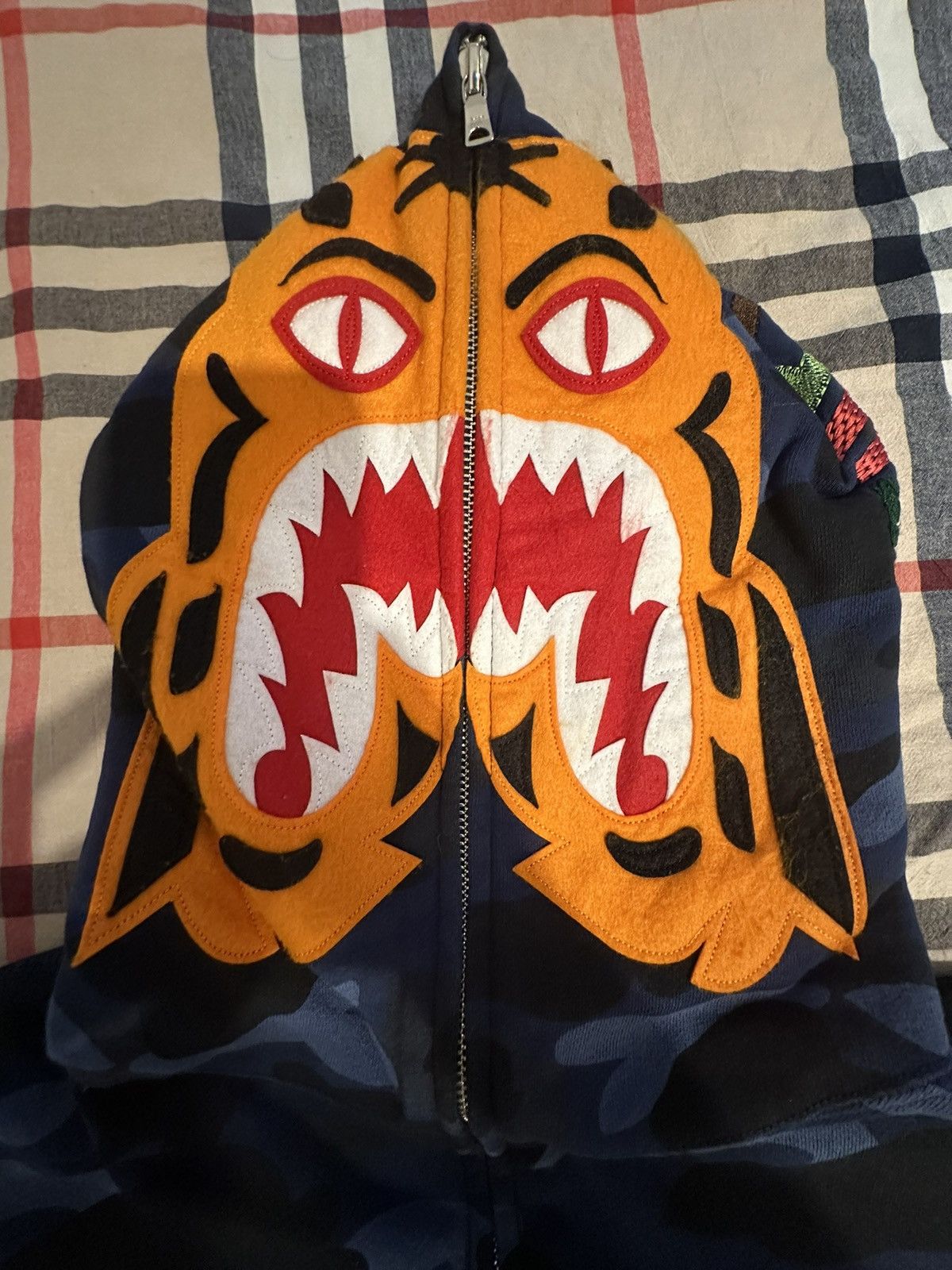 Bape Blue Camo Tiger Hoodie