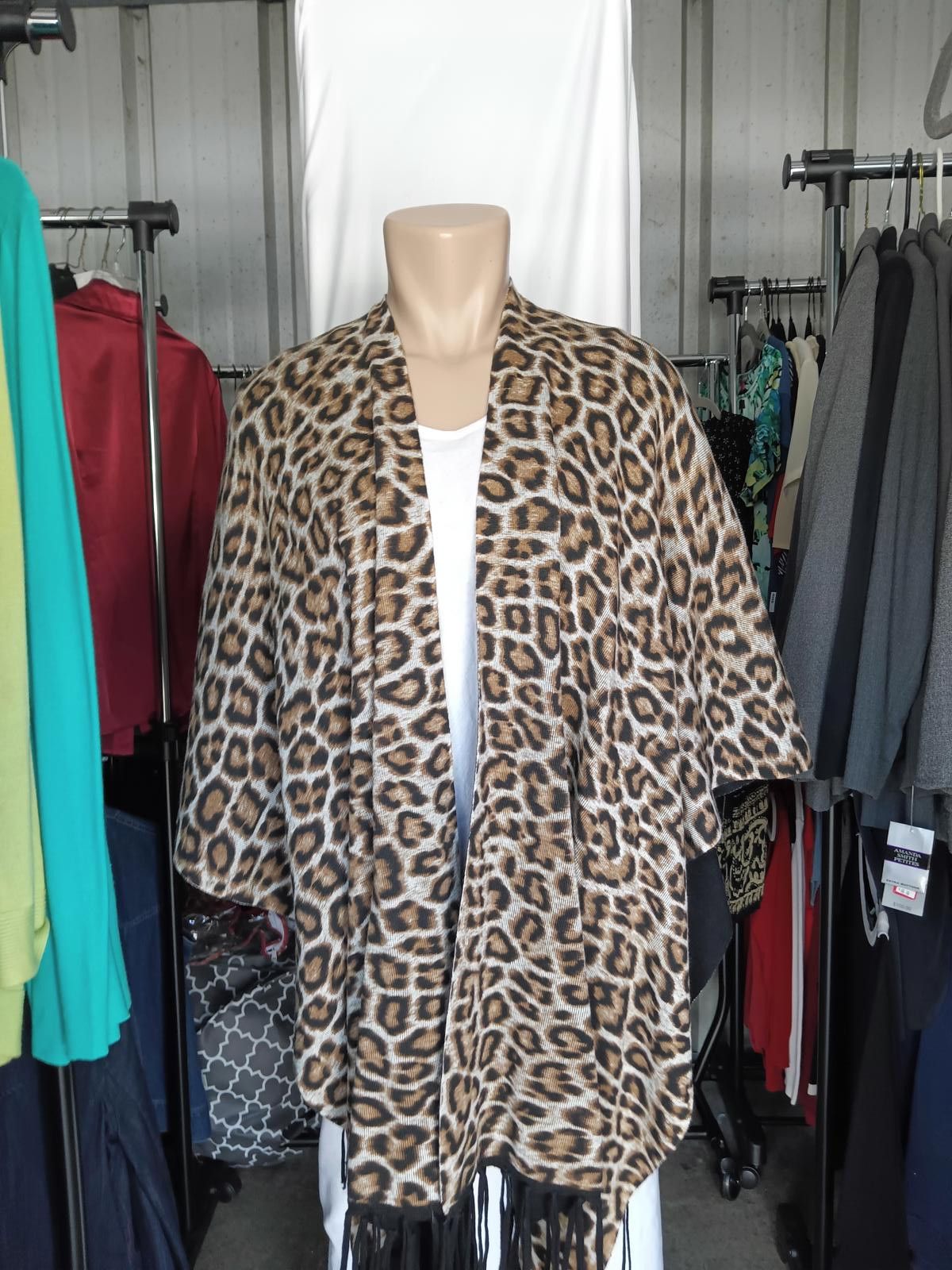 Designer Stylish Leopard Print Kimono Wrap Size M / US 6-8 / IT 42-44 - 1 Thumbnail