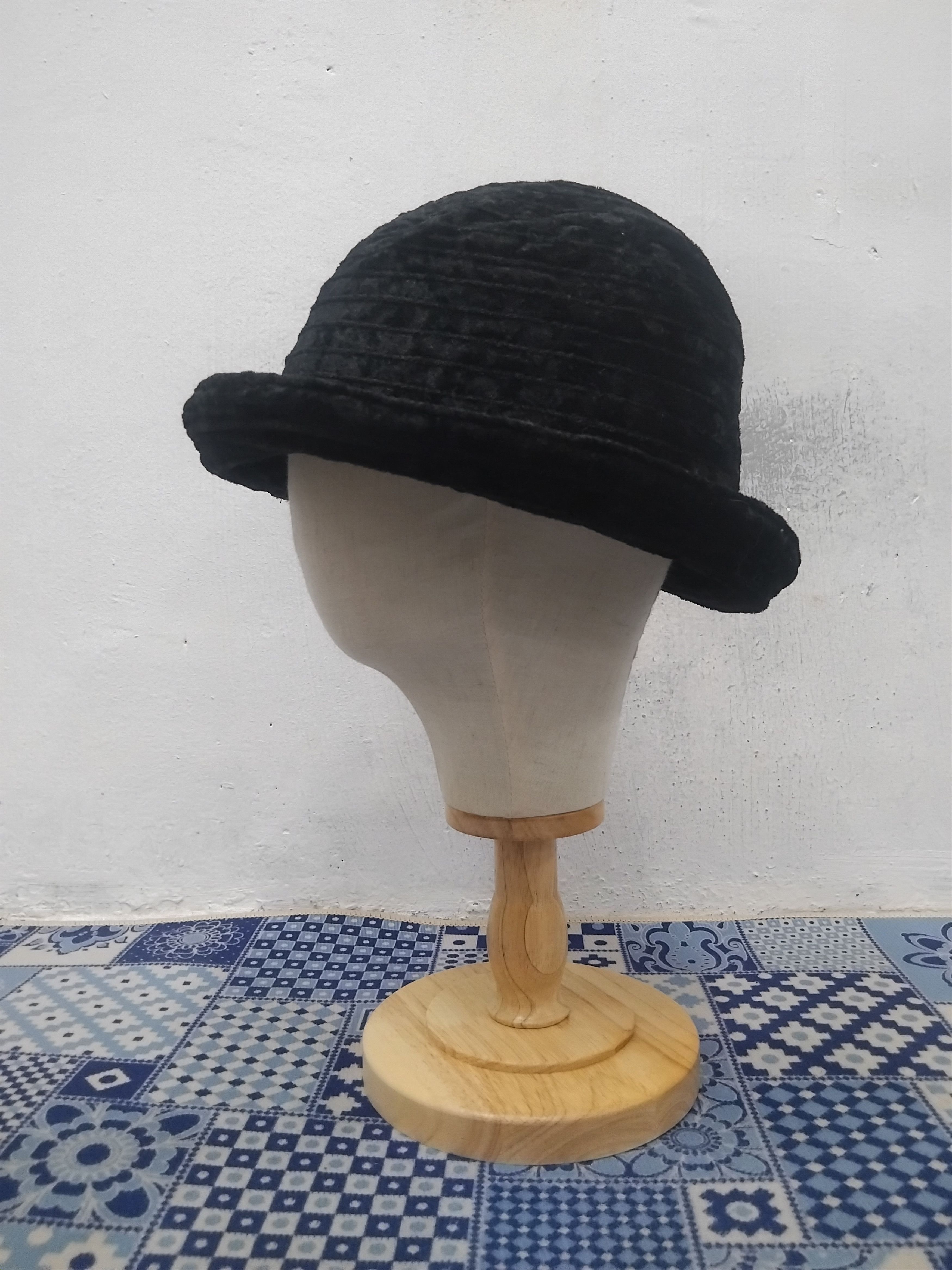 Capital black colour fedora hat