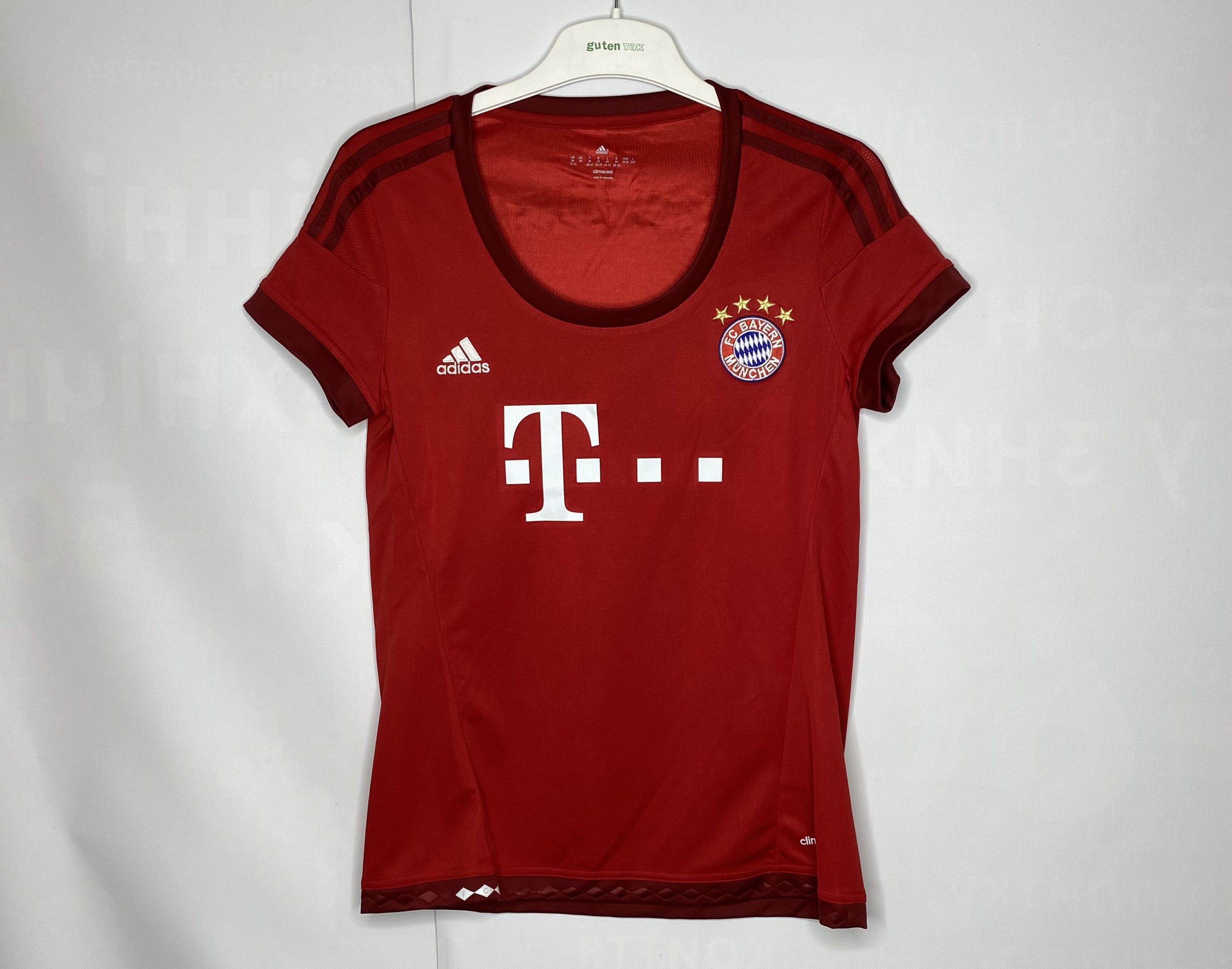 Adidas BAYERN MUNICH 2015 2016 HOME FOOTBALL SHIRT SOCCER JERSEY Size M / US 6-8 / IT 42-44 - 1 Thumbnail