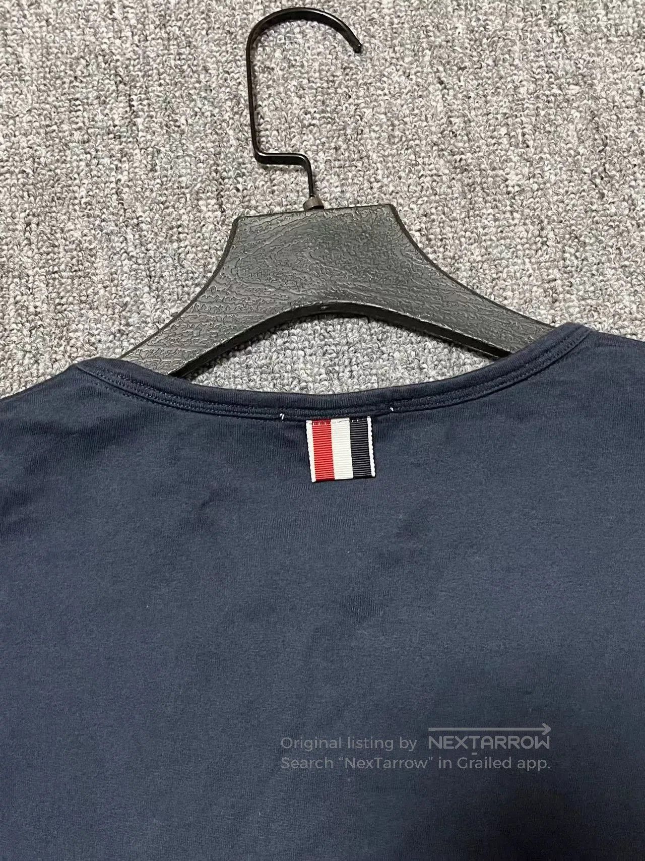 Thom Browne Thom Browne Navy Crew Neck T. Size US L / EU 52-54 / 3 - 3 Thumbnail