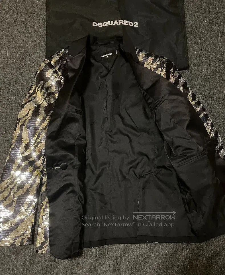 Dsquared2 DSquared2 Sequin Embellished Jacket Coat. Size US L / EU 52-54 / 3 - 5 Thumbnail