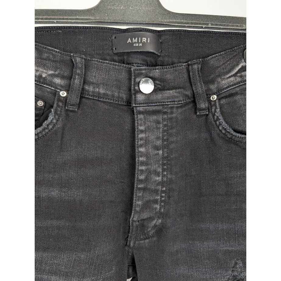 Amiri o1rshd1 Leather Camo MX1 Jean in Aged Black Size US 30 / EU 46 - 10 Thumbnail