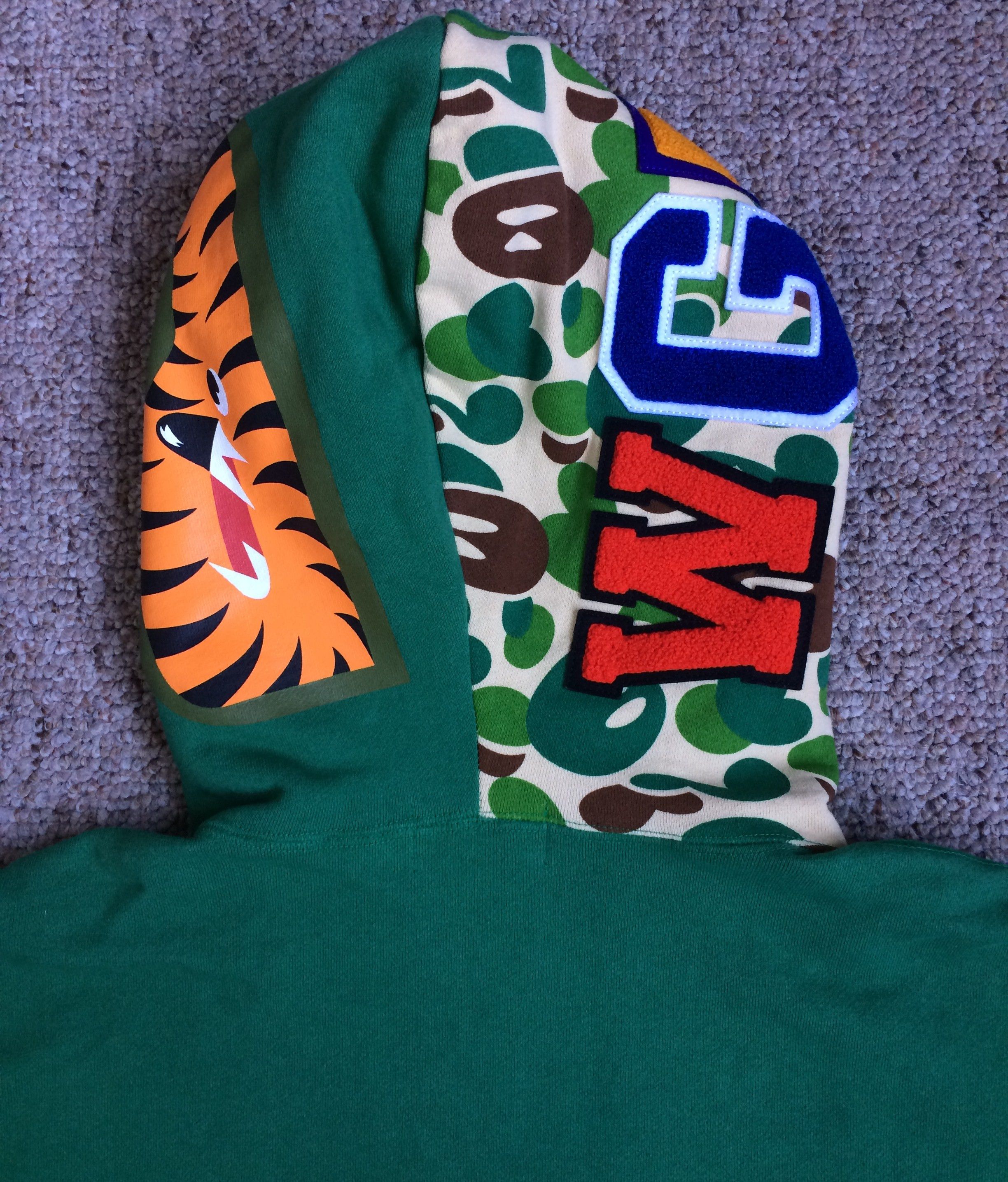 Bape OG Bape Baby Milo Green Camo Full Zip Shark Hoodie XXL Size US XXL / EU 58 / 5 - 7 Thumbnail