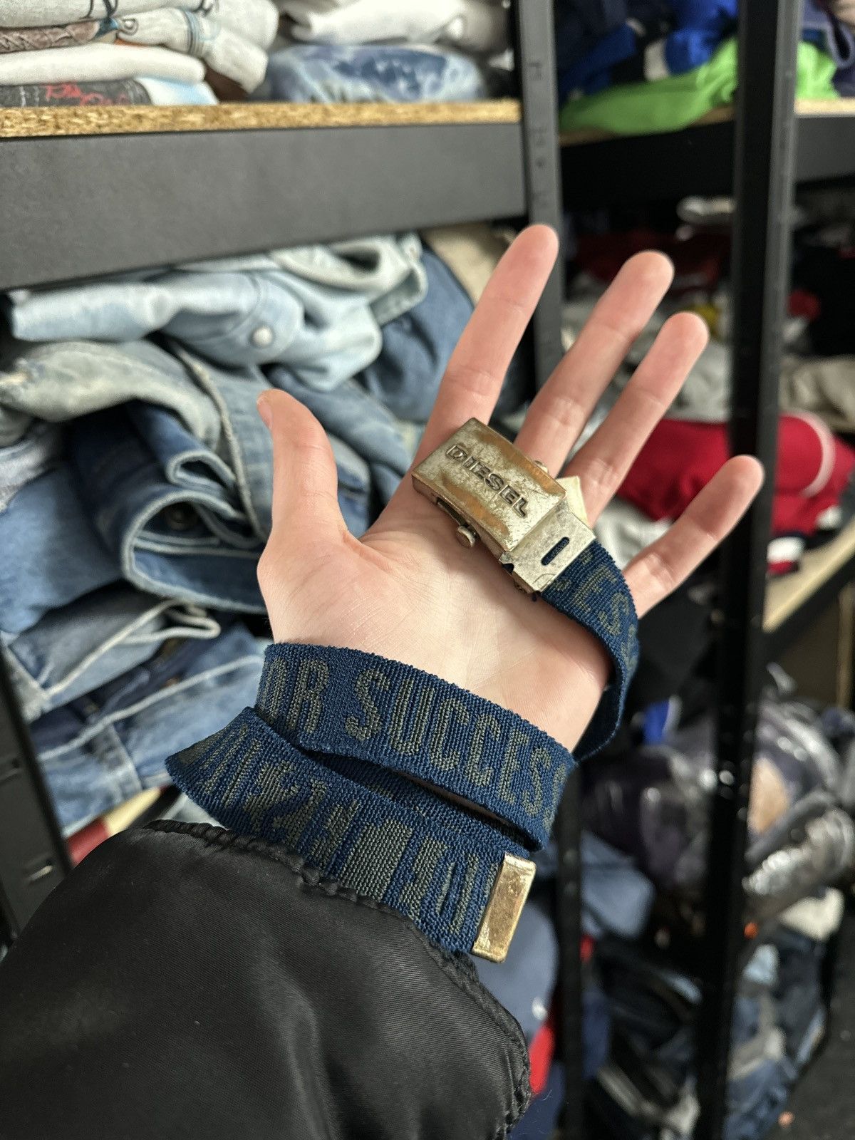 Diesel 🚨 VINTAGE AVANT GARDE DIESEL BELT LOGO OPIUM BLUE COTTON Size ONE SIZE - 1 Thumbnail