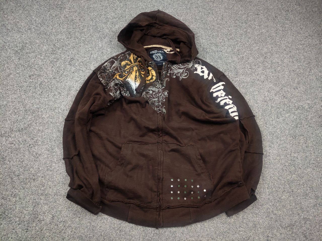 If Six Was Nine Vintage Kayden K Y2K Tattoo Affliction Zip Hoodie opium LGB Size US XL / EU 56 / 4 - 3 Thumbnail