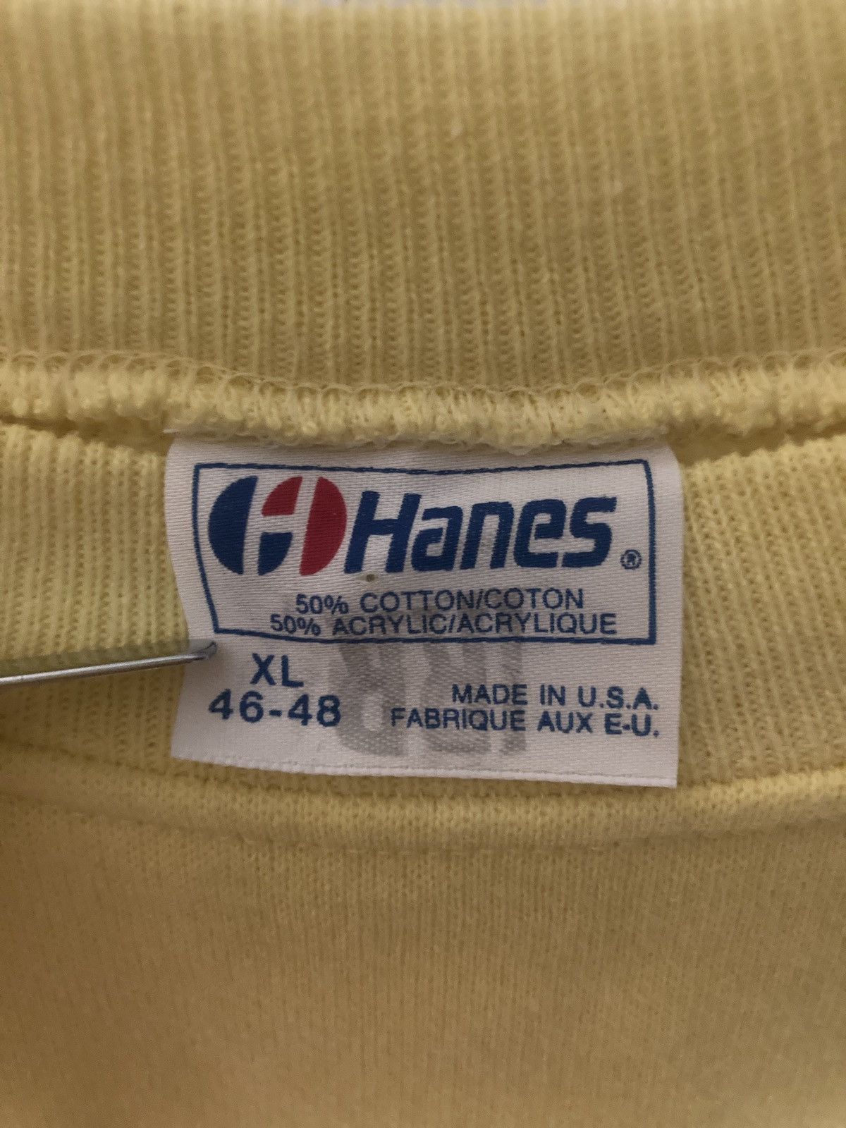 Hanes × Vintage Vintage Hanes Yellow Sweater Size US XL / EU 56 / 4 - 3 Thumbnail