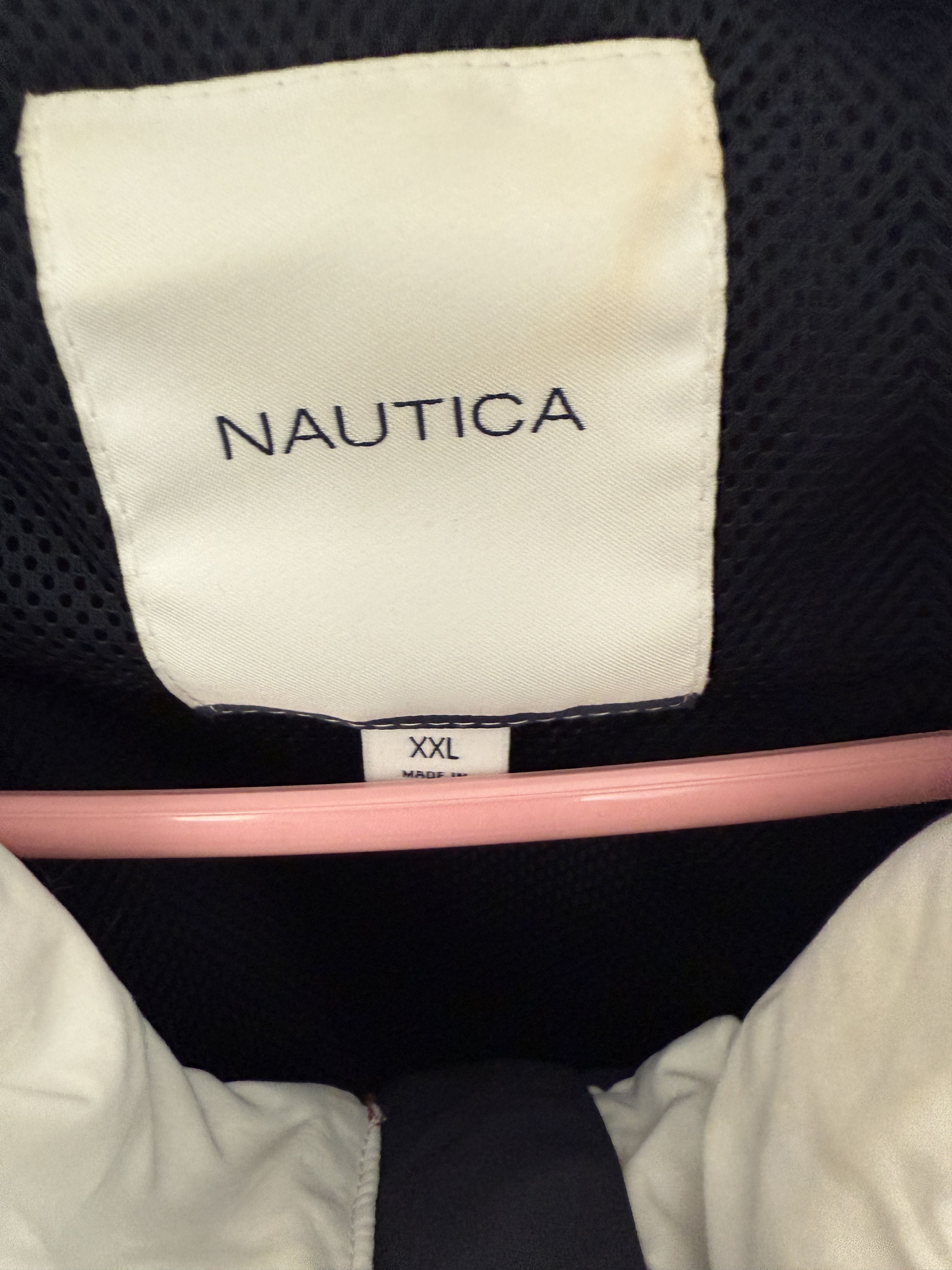 Nautica Nautica Navy Spellout Windbreaker Jacket Size 2XL Size US XXL / EU 58 / 5 - 5 Thumbnail
