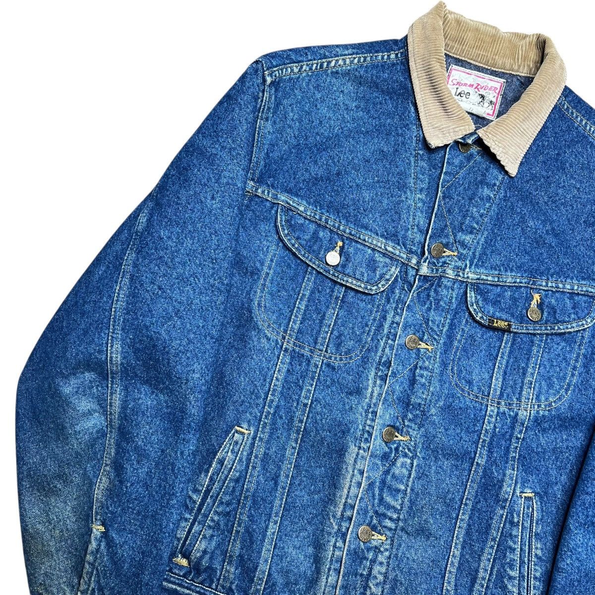 Lee 1980s Lee Storm Rider Blanket Lined Corduroy Collar Jacket Size US L / EU 52-54 / 3 - 20 Thumbnail