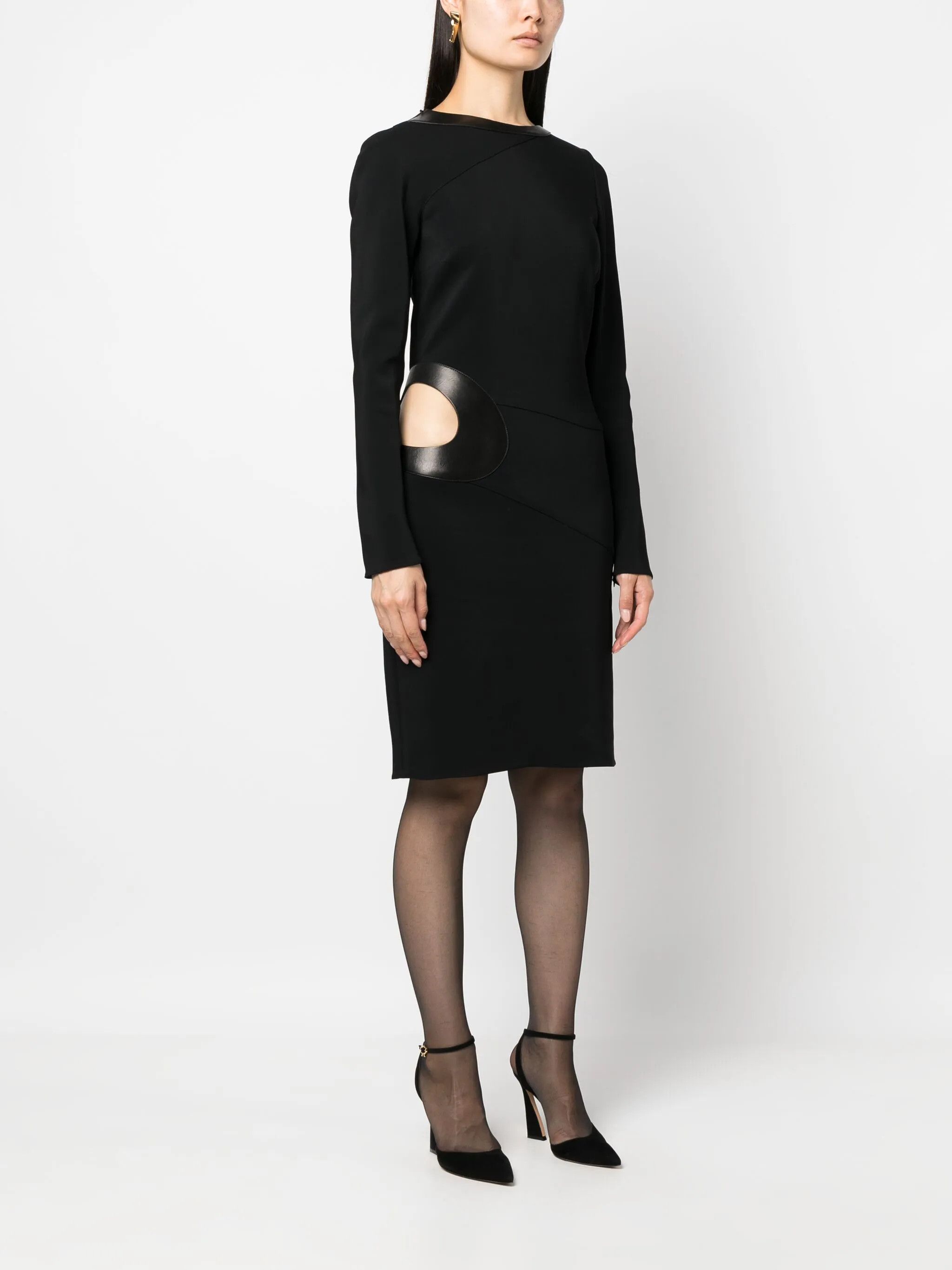 Tom Ford o1w1db10225 AB3242 Cut-out Midi Dress in Black Size XL / US 12-14 / IT 48-50 - 3 Thumbnail