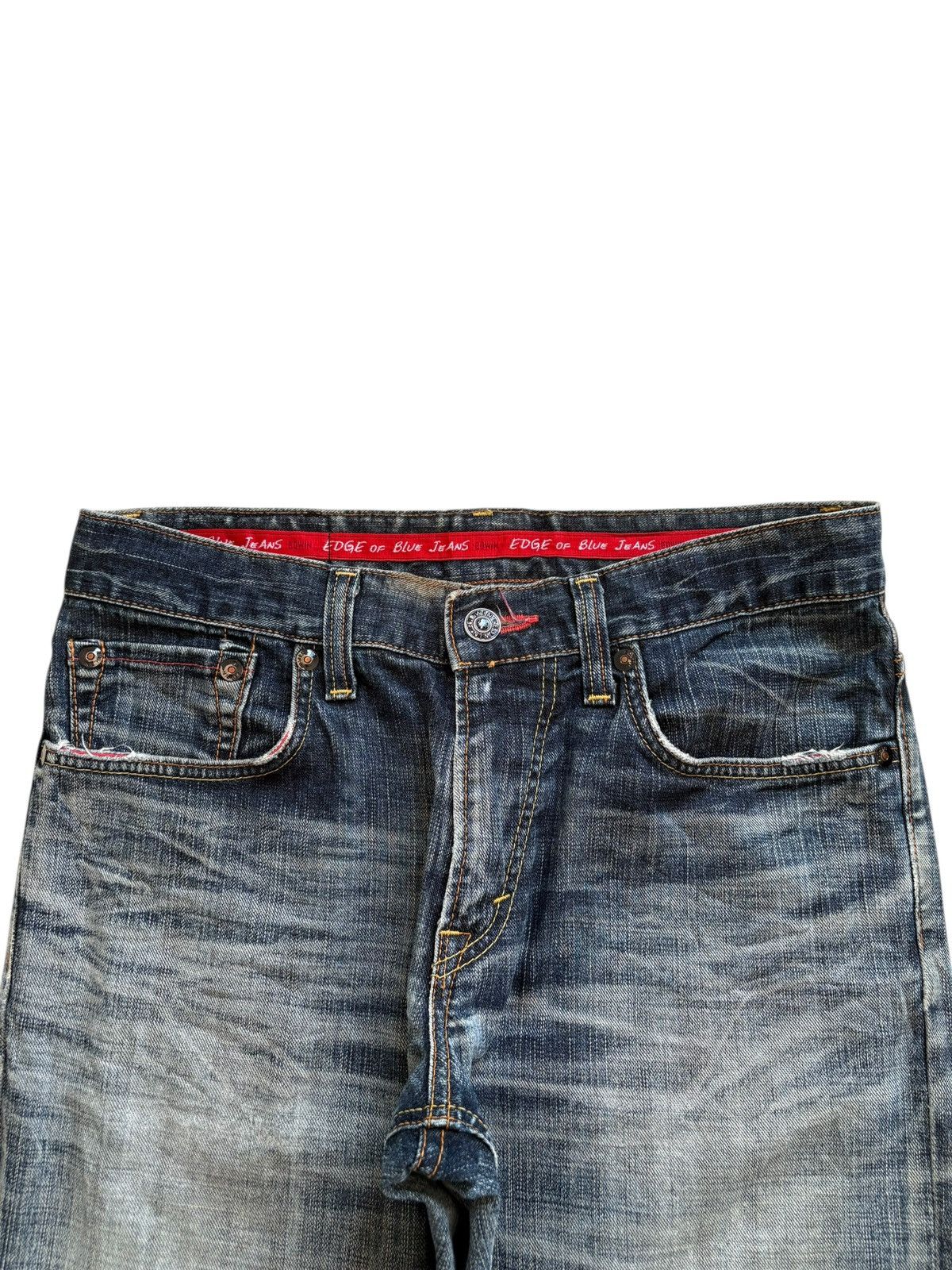 Edwin Vintage Edwin 503 Mud Wash Embroidered Pocket Baggy Jeans Size US 33 - 4 Thumbnail