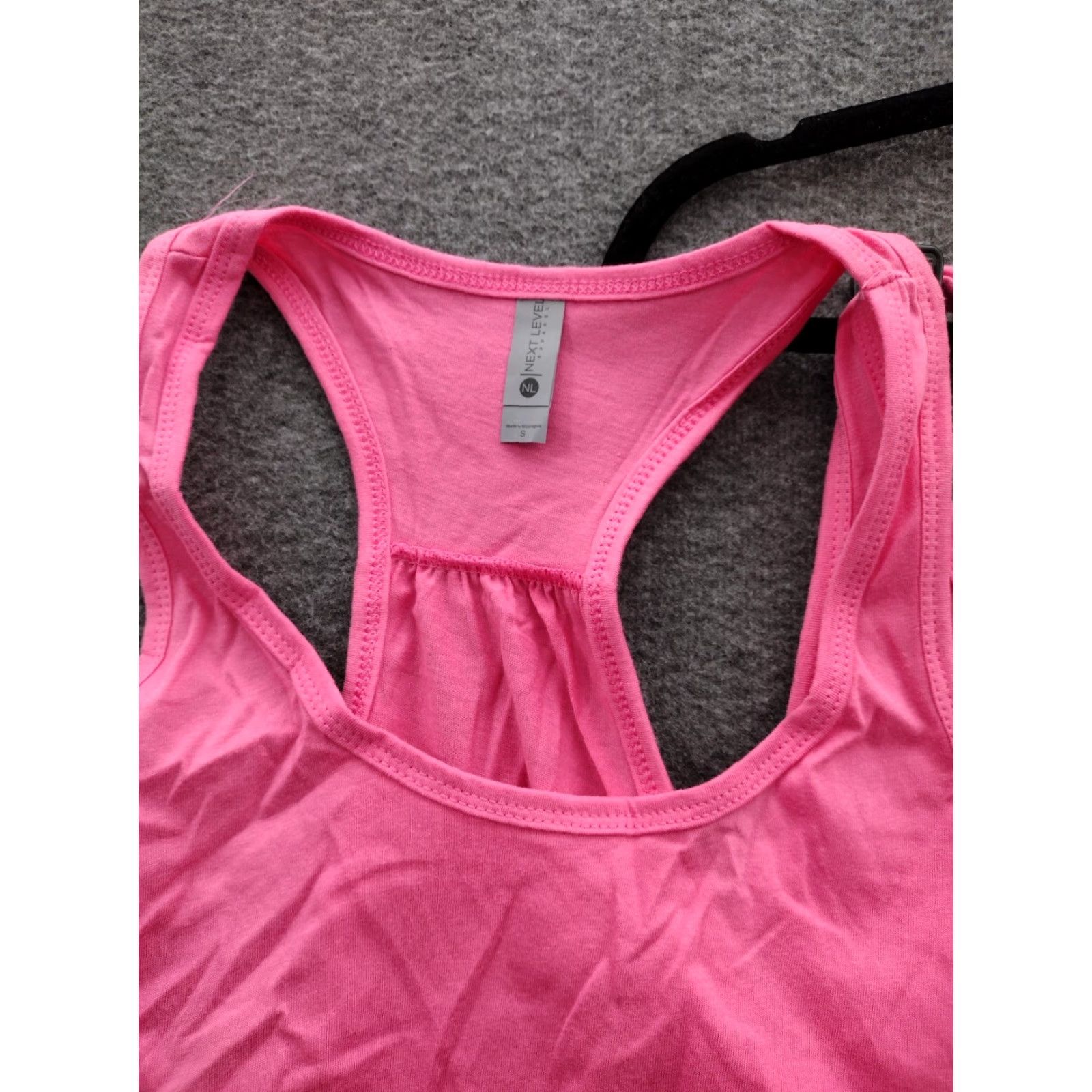 Next Level Next Level Women’s Racerback Athletic Tank Top Shirt Pink S Size S / US 4 / IT 40 - 2 Thumbnail