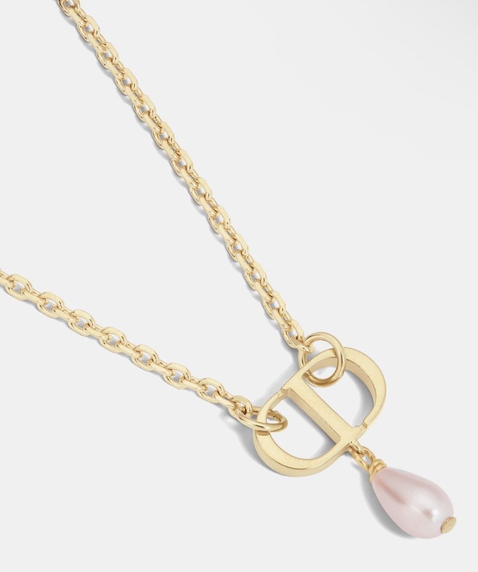 Dior Dior PETIT CD NECKLACE Gold-Finish Metal and Iridescent Size ONE SIZE - 2 Thumbnail