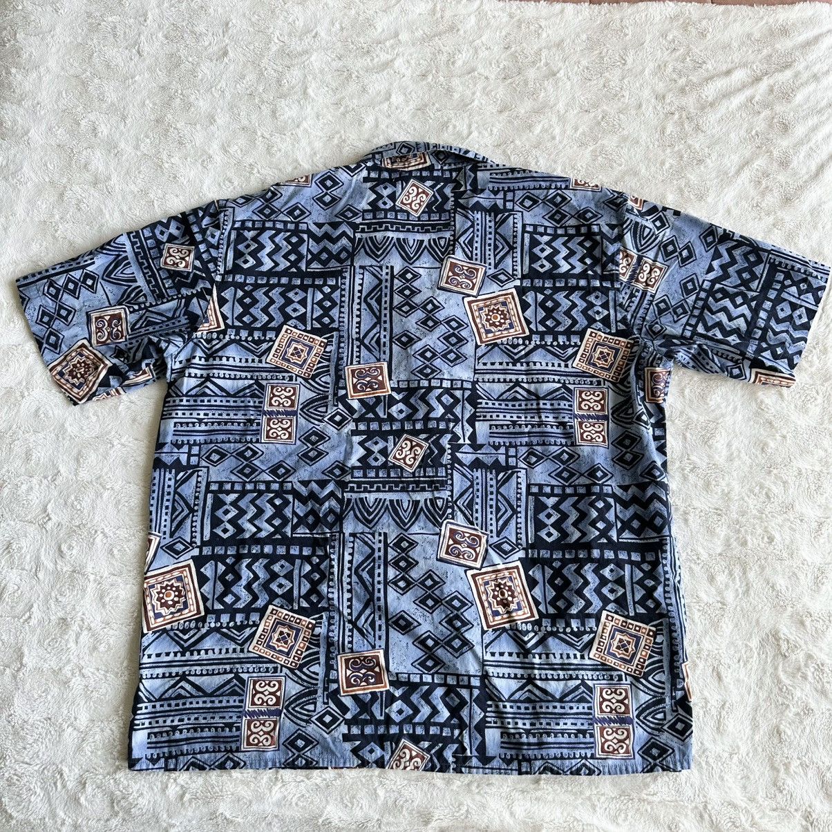 Other Vintage Loop Collar Hawaiian Shirt Mens XL Blue Tiki Aztec Size US XL / EU 56 / 4 - 3 Thumbnail