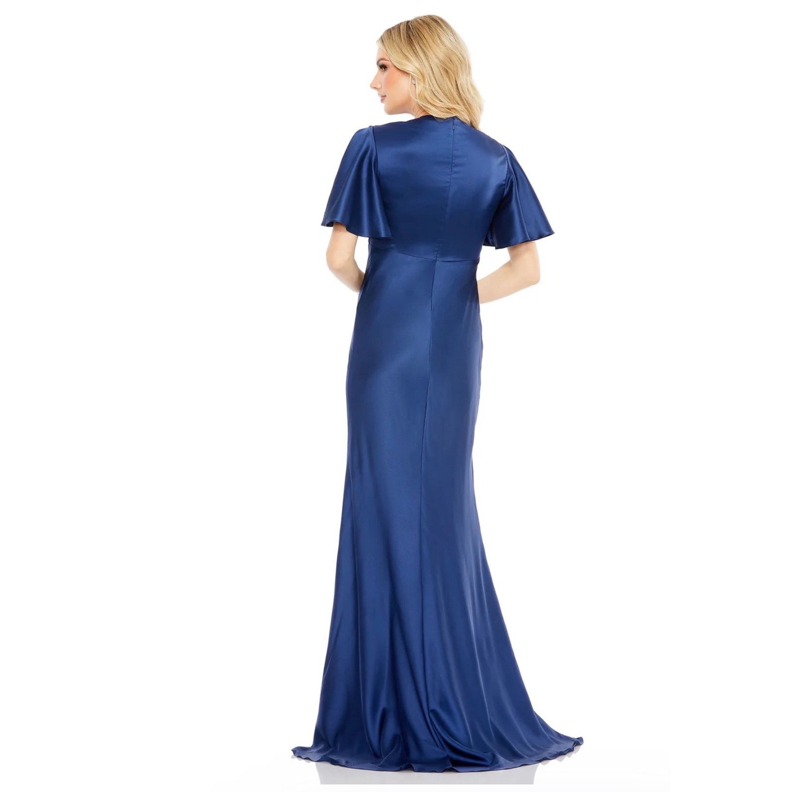 Mac Duggal New MAC DUGGAL 554021 column sapphire blue dress sz 4 Size S / US 4 / IT 40 - 2 Thumbnail