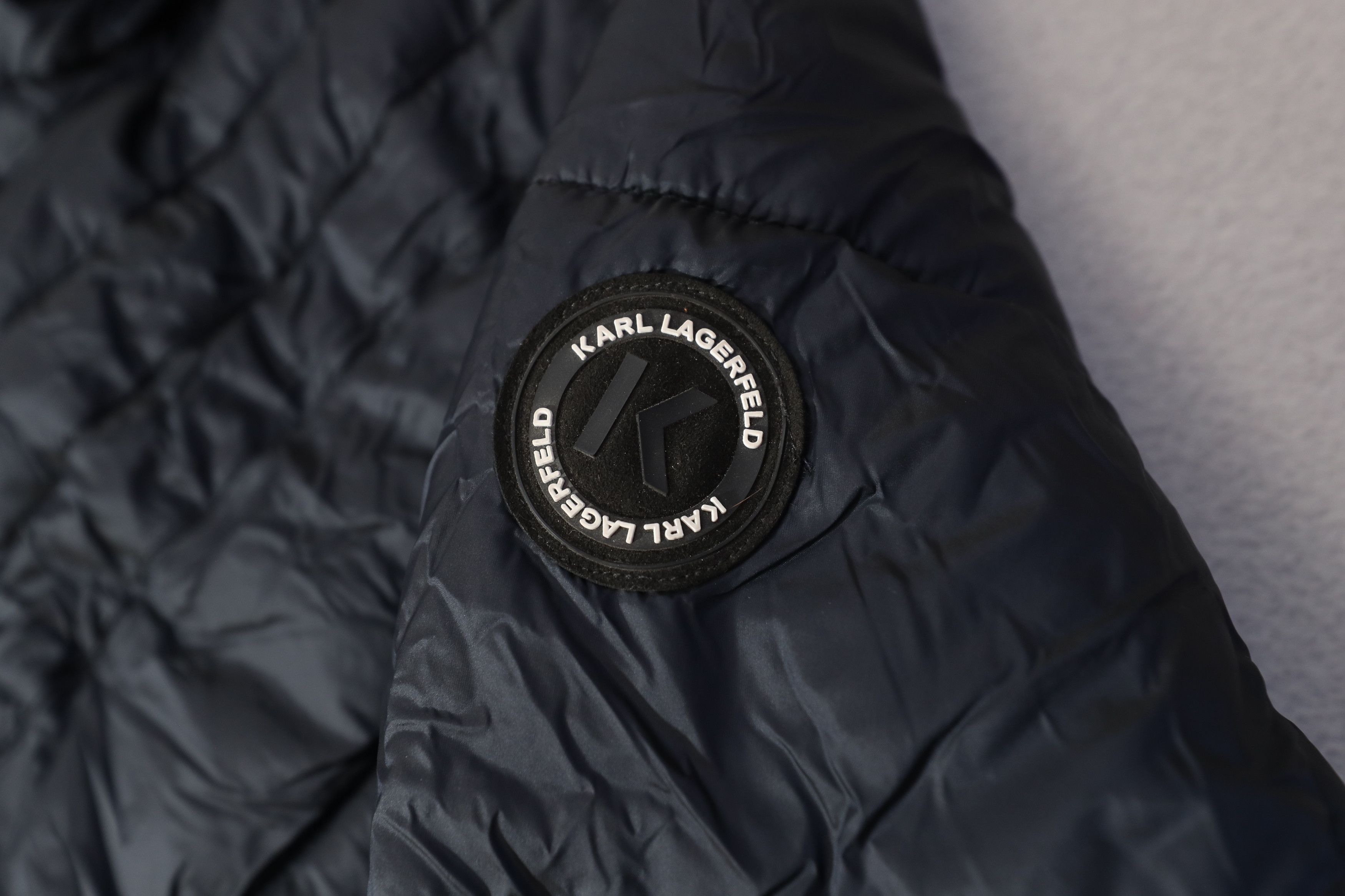 Karl Lagerfeld Karl Lagerfeld X-quilted Puffer Jacket In Navy (L) Size US L / EU 52-54 / 3 - 7 Thumbnail